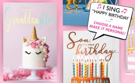 Surprise Birthday Cards that Sing "Happy Birthday To You!"