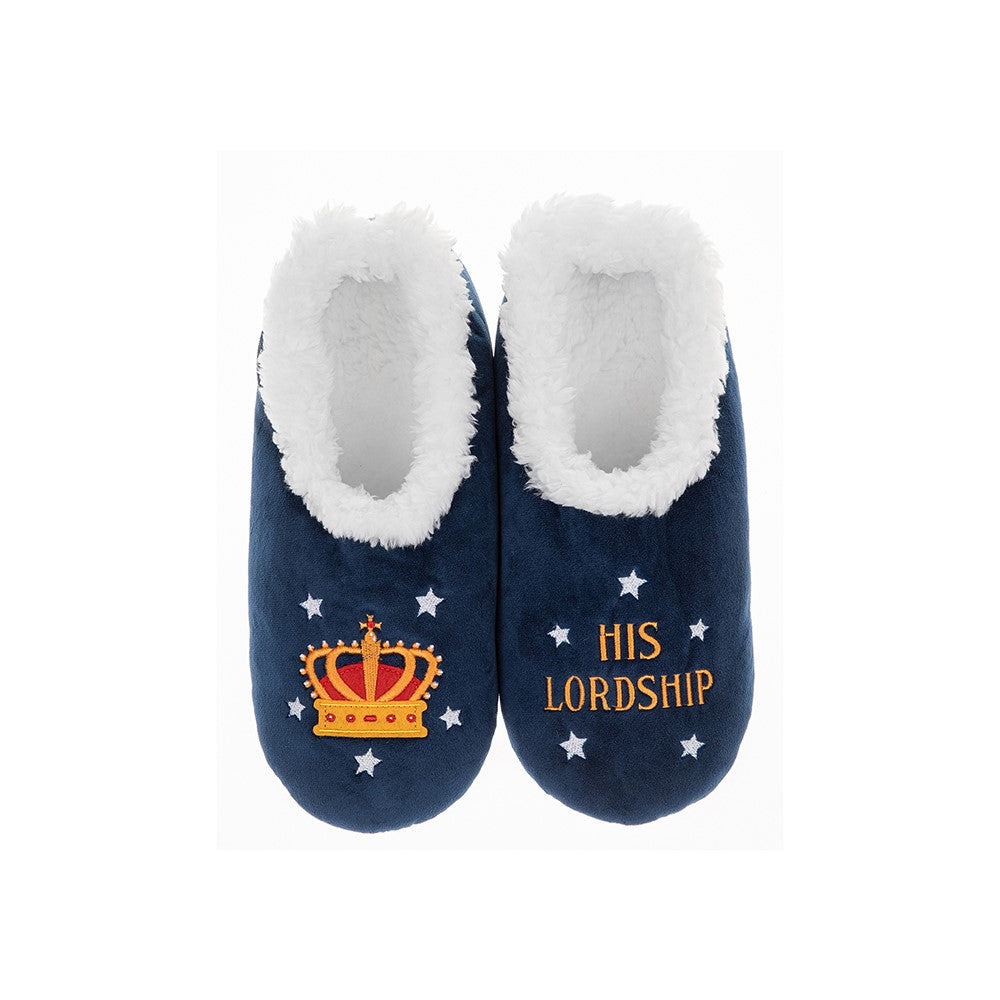 Snoozies! His Lordship Slippers Mens Medium Size 8-9 Super Soft Non Slip