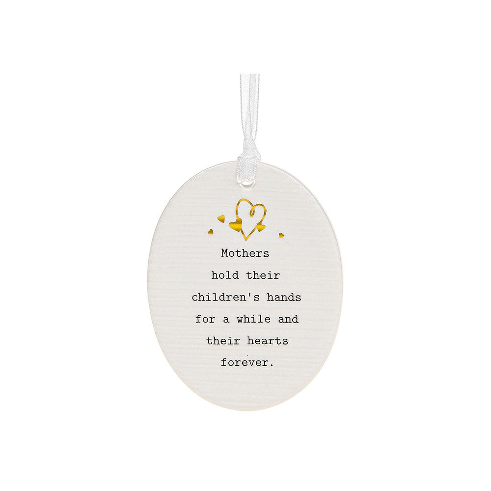 Thoughtful Words A Mother's Love Ceramic Oval Shaped Plaque