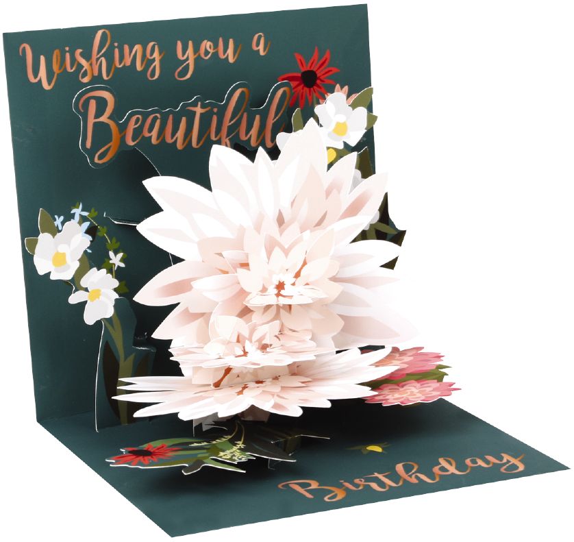 Floral A Beautiful Birthday Pop-Up Card Birthday Card