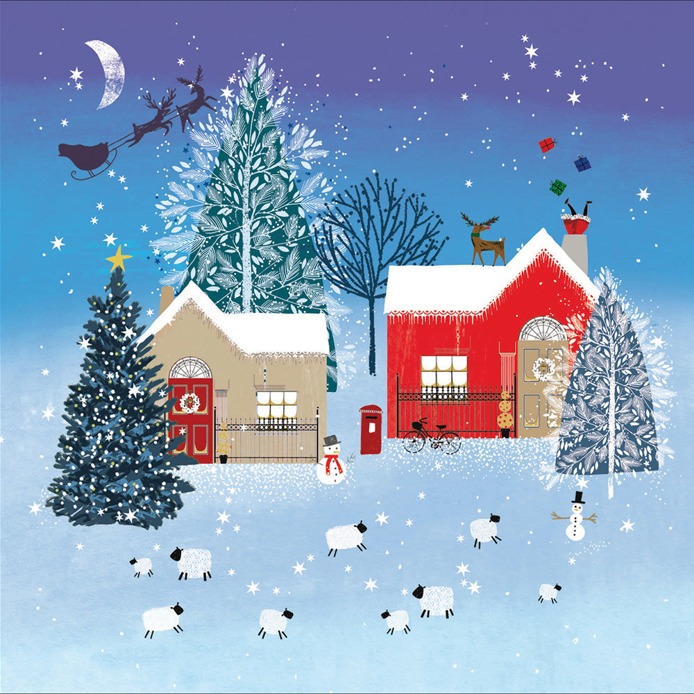 Pack of 5 Once Upon A Starry Night Christmas Cards