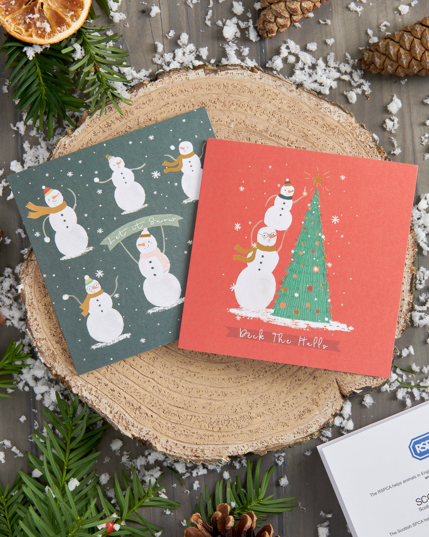 Box of 10 Festive Fun Snowmen RSPCA Charity Christmas Cards