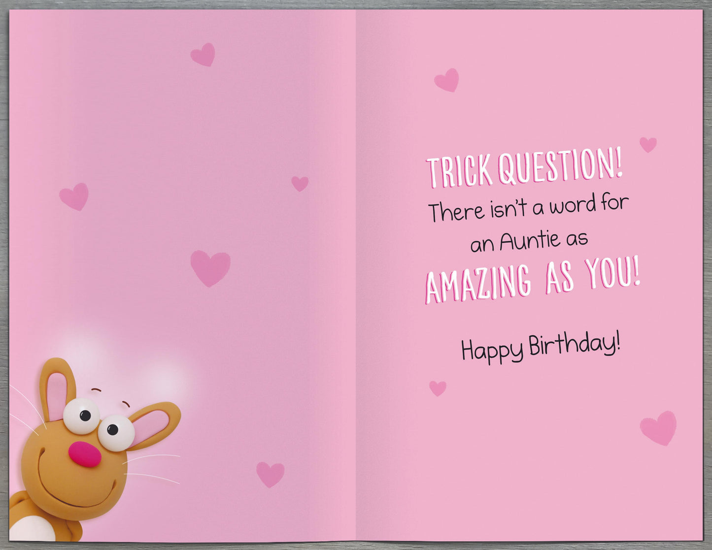 To My Amazing Auntie Trick Question Cute Funny Greeting Card
