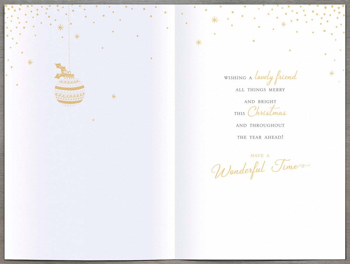 For A Special Friend Traditional Embellished Christmas Card