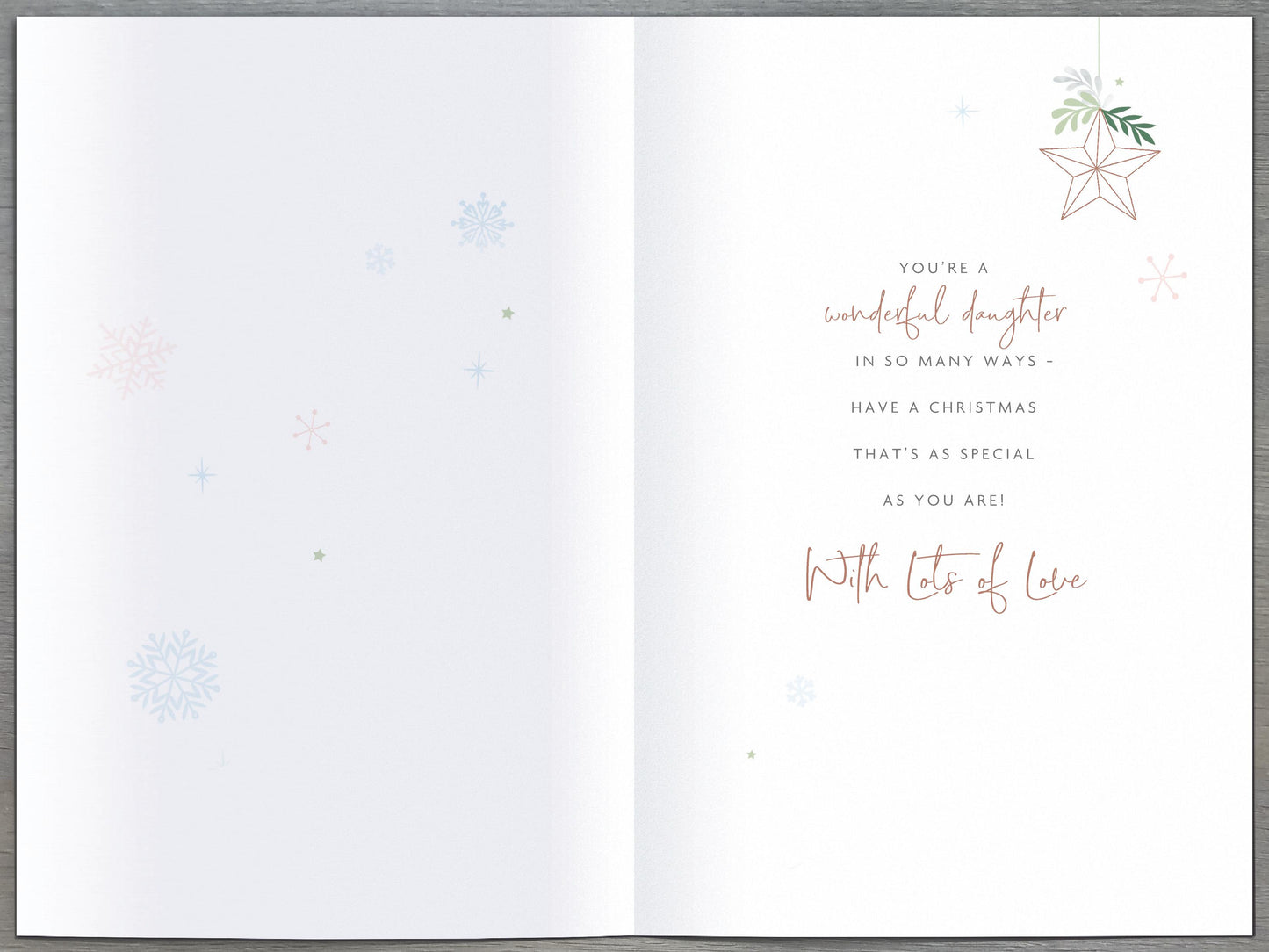 Lovely Daughter 3D Cut Out Embellished Christmas Card