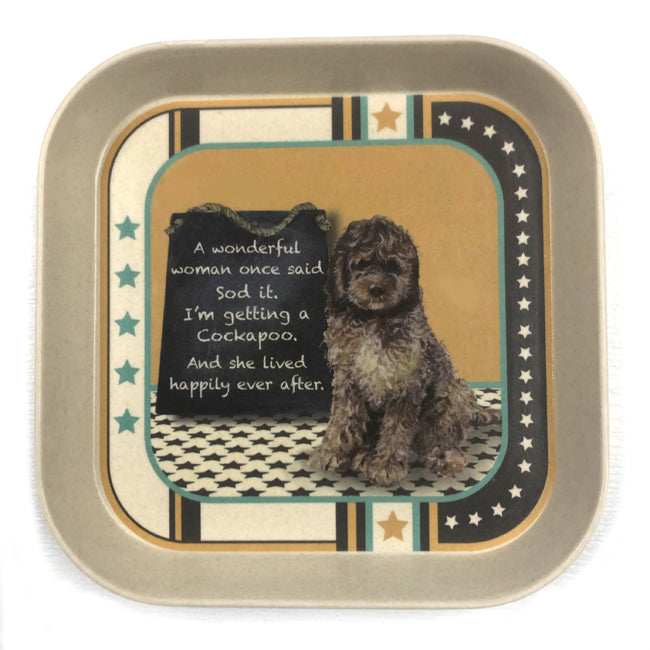 Getting A Cockapoo RSPCA Charity Bamboo Trinket Tray