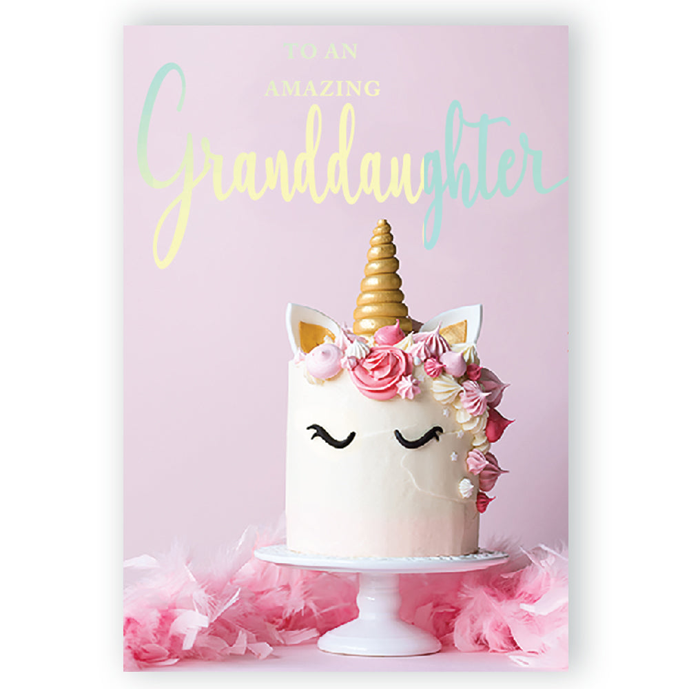 Choose Name - Amazing Granddaughter Musical Birthday Card Singing "Happy Birthday Dear Granddaughter"