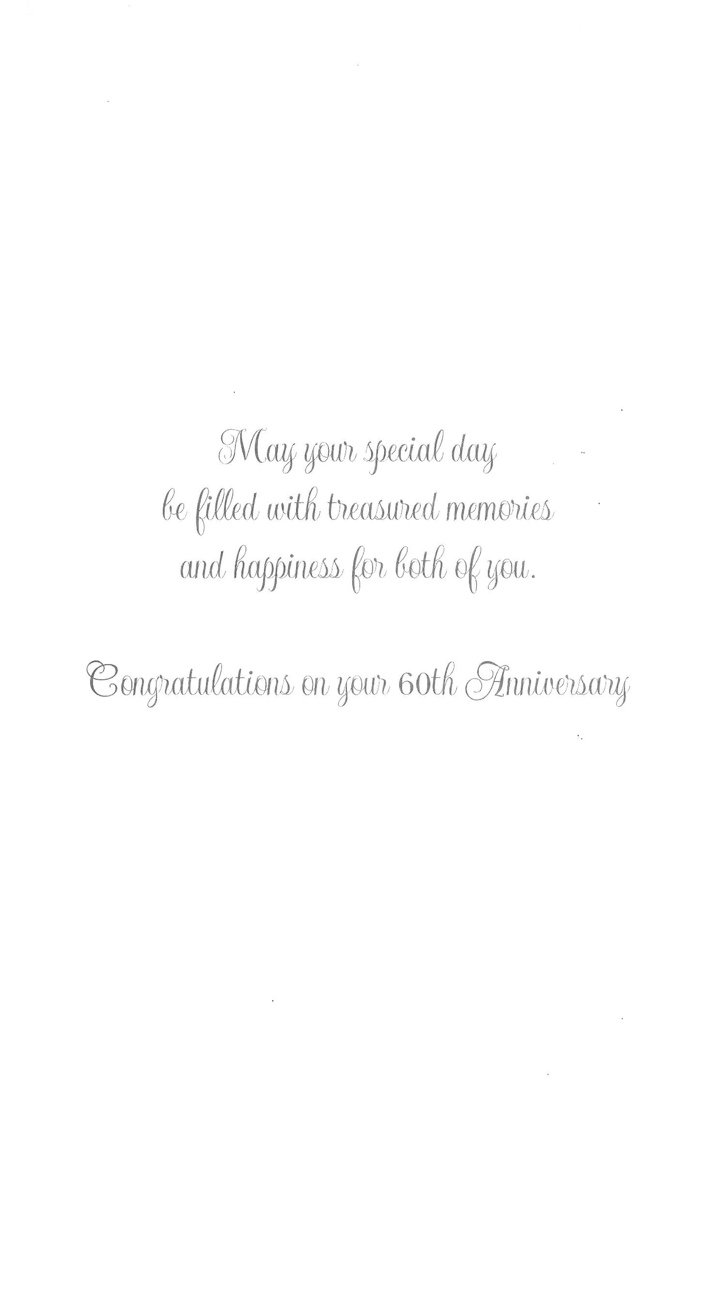 Diamond 60th Anniversary Luxury Champagne Greeting Card Hand-Finished Cards