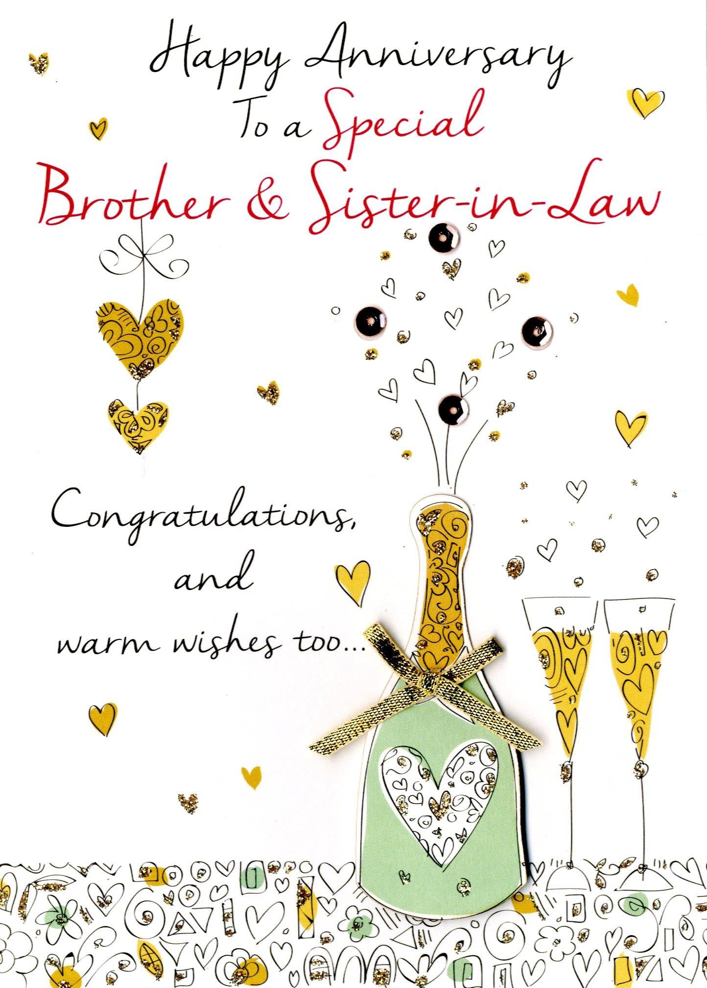 Brother & Sister-In-Law Anniversary Greeting Card