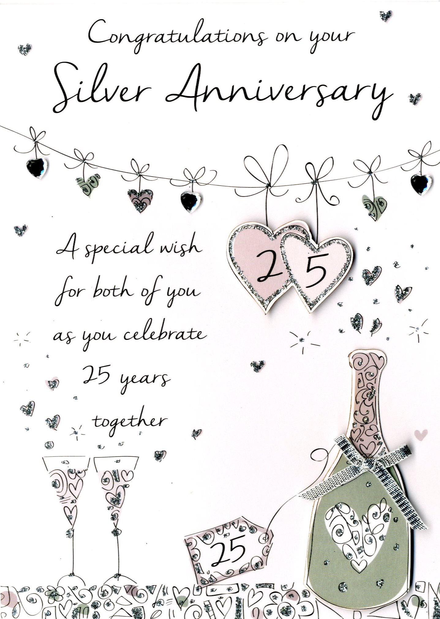 On Your Silver Anniversary Greeting Card Second Nature Just To Say Cards