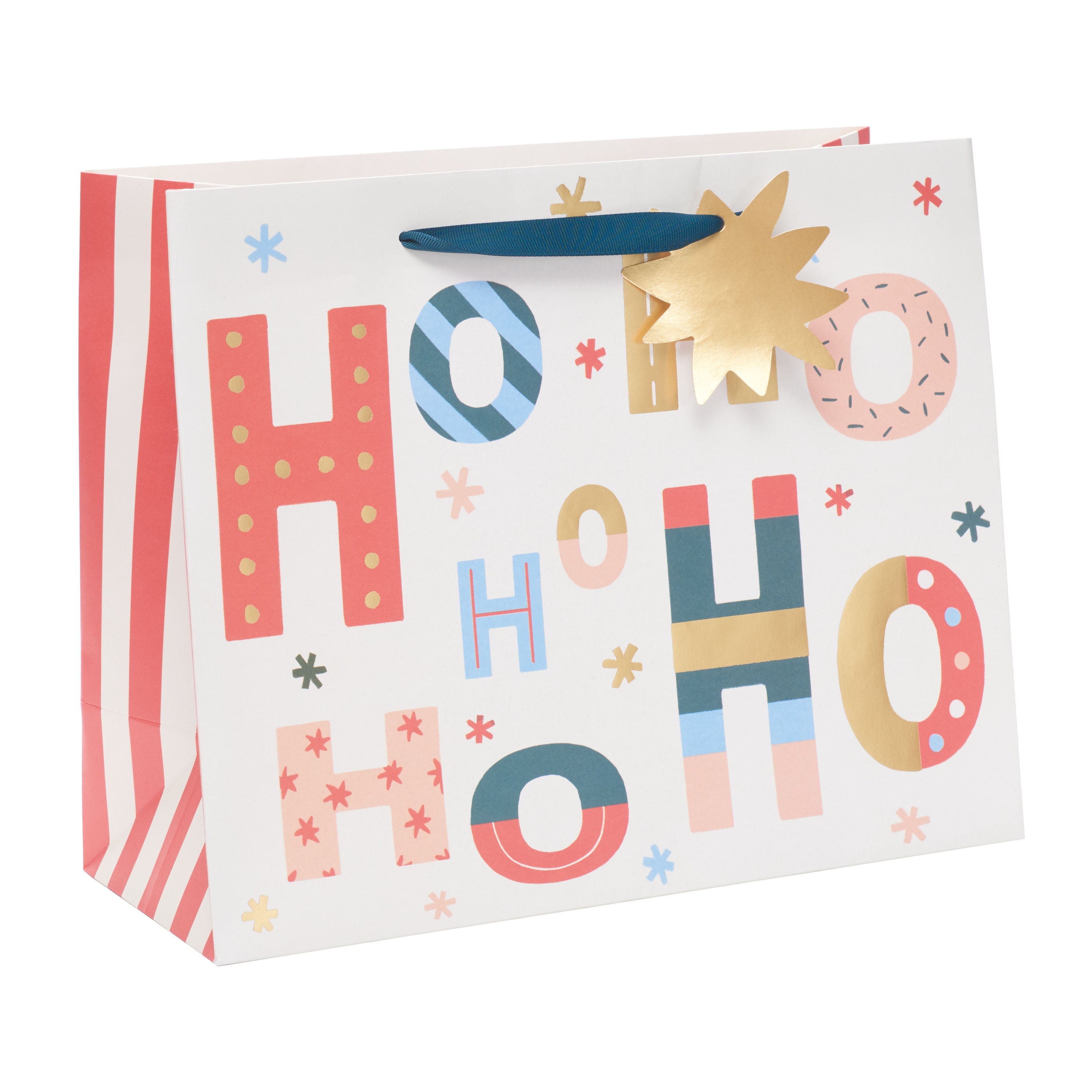 Ho Ho Ho Large Christmas Gift Bag Festive Xmas Gift Wrap Gifting