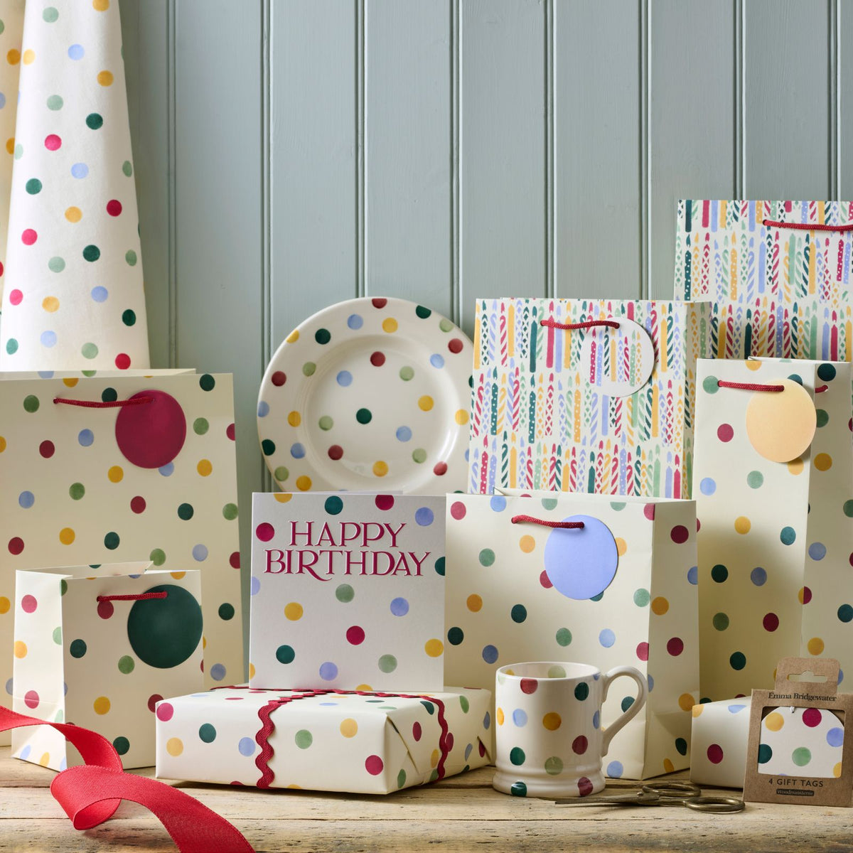 Emma Bridgewater Polka Dot Medium Gift Bag Gift Wrapping Accessory