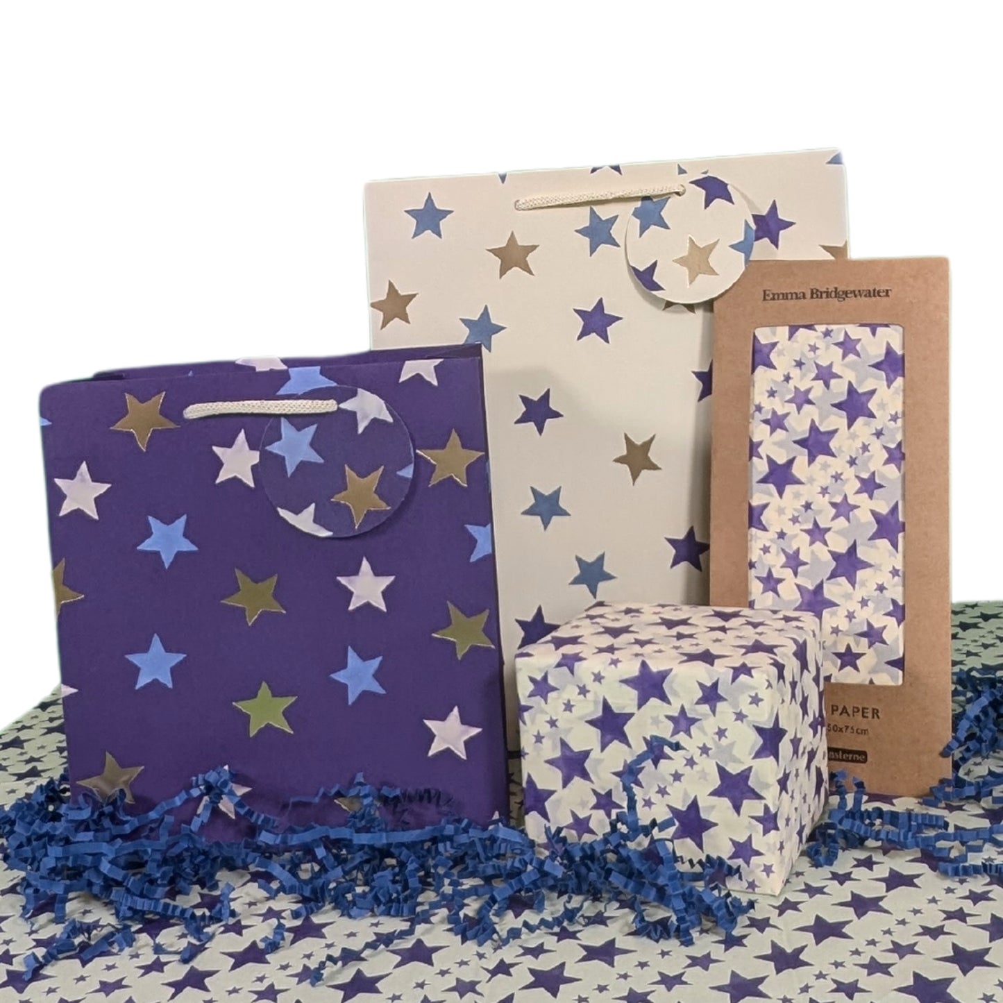 Emma Bridgewater Blue Stars Medium Gift Bag Gift Wrapping Accessory