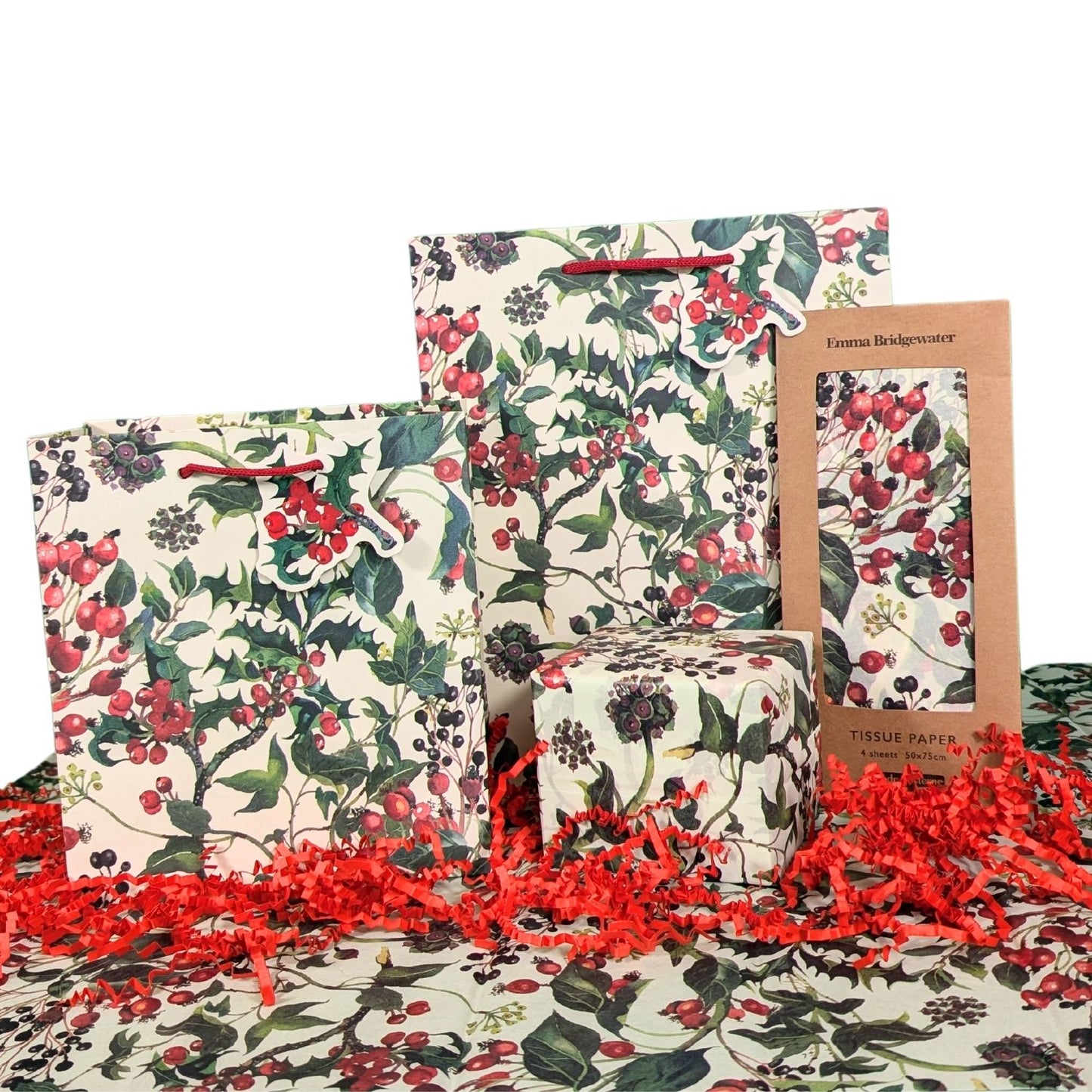 Emma Bridgewater Winter Flowers Tissue Paper Giftwrap Christmas Gift Wrapping