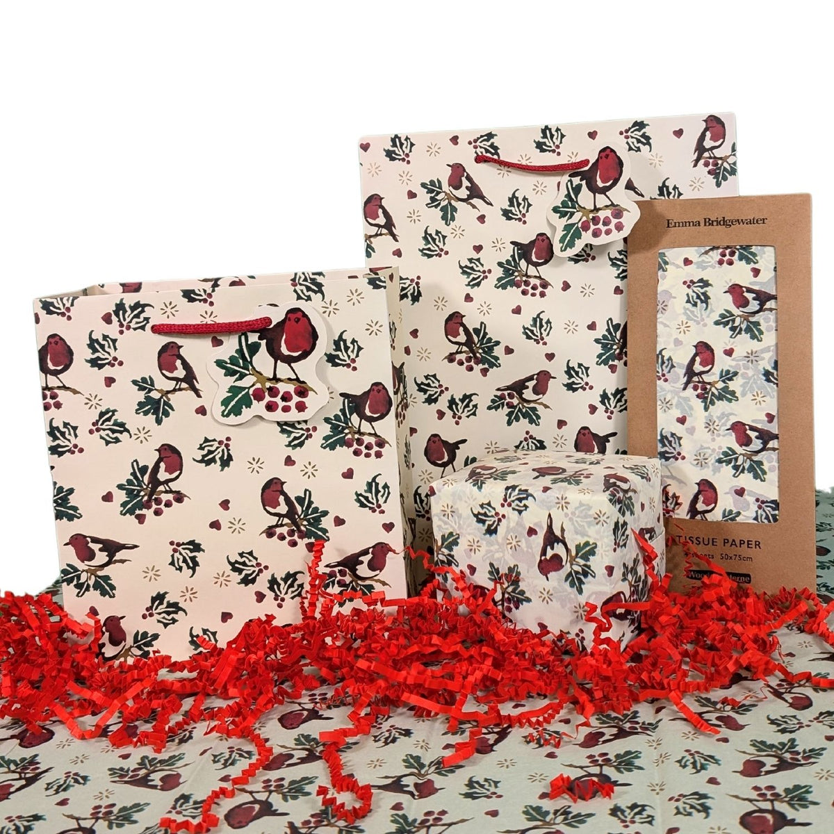 Emma Bridgewater Little Robin Tissue Paper Giftwrap Christmas Gift Wrapping