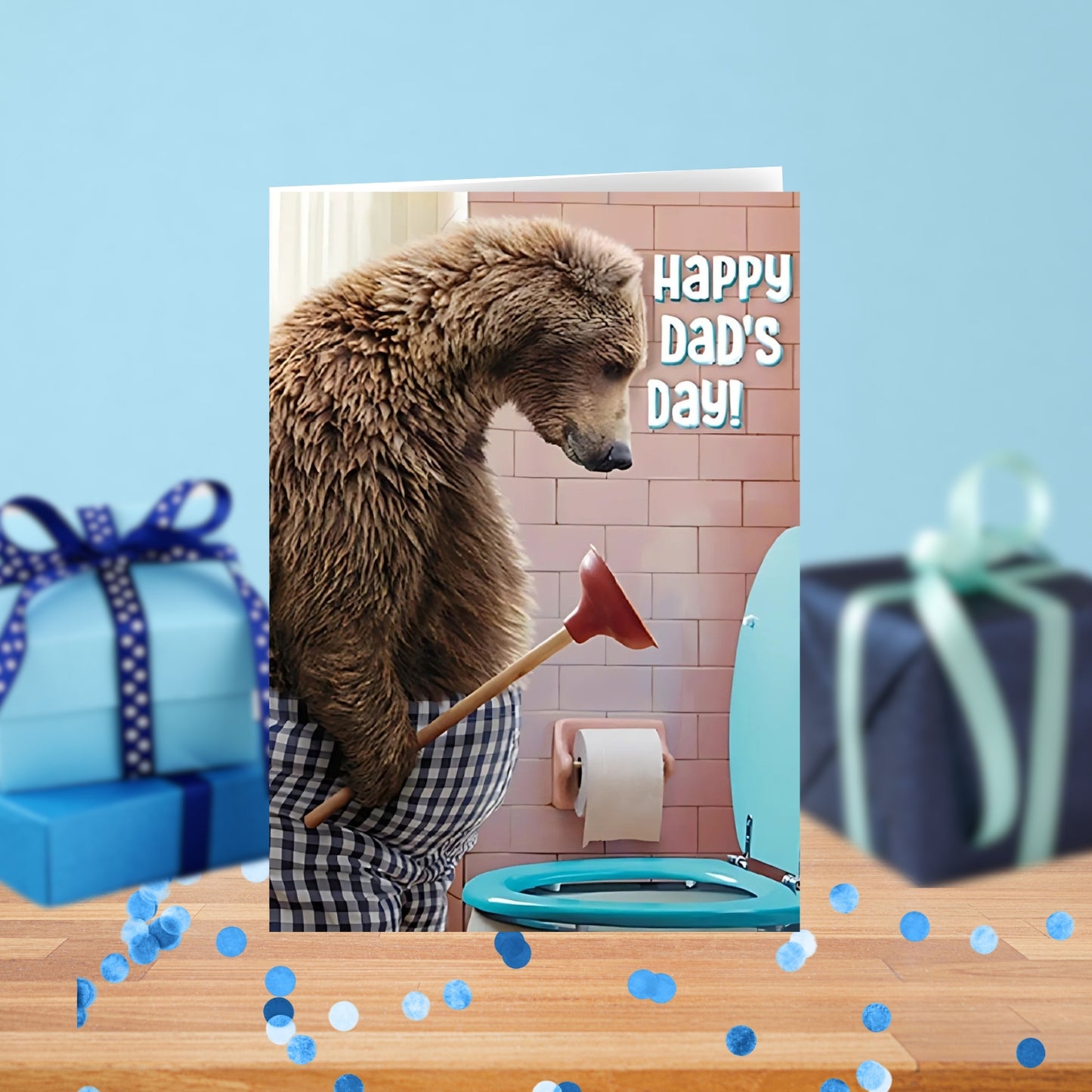 Avanti Happy Dad's Day! Bear & A Plunger Father's Day Greeting Card