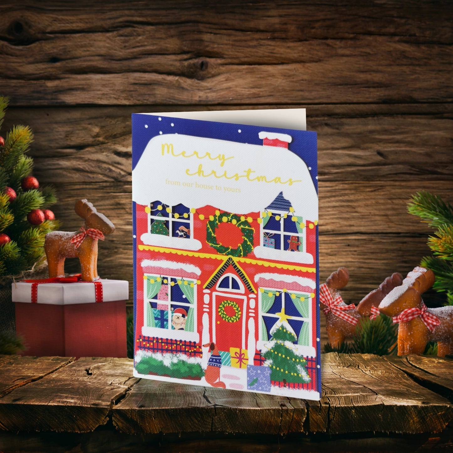 Paper Cut Art From Our House To Yours Laser Cut Christmas Greeting Card