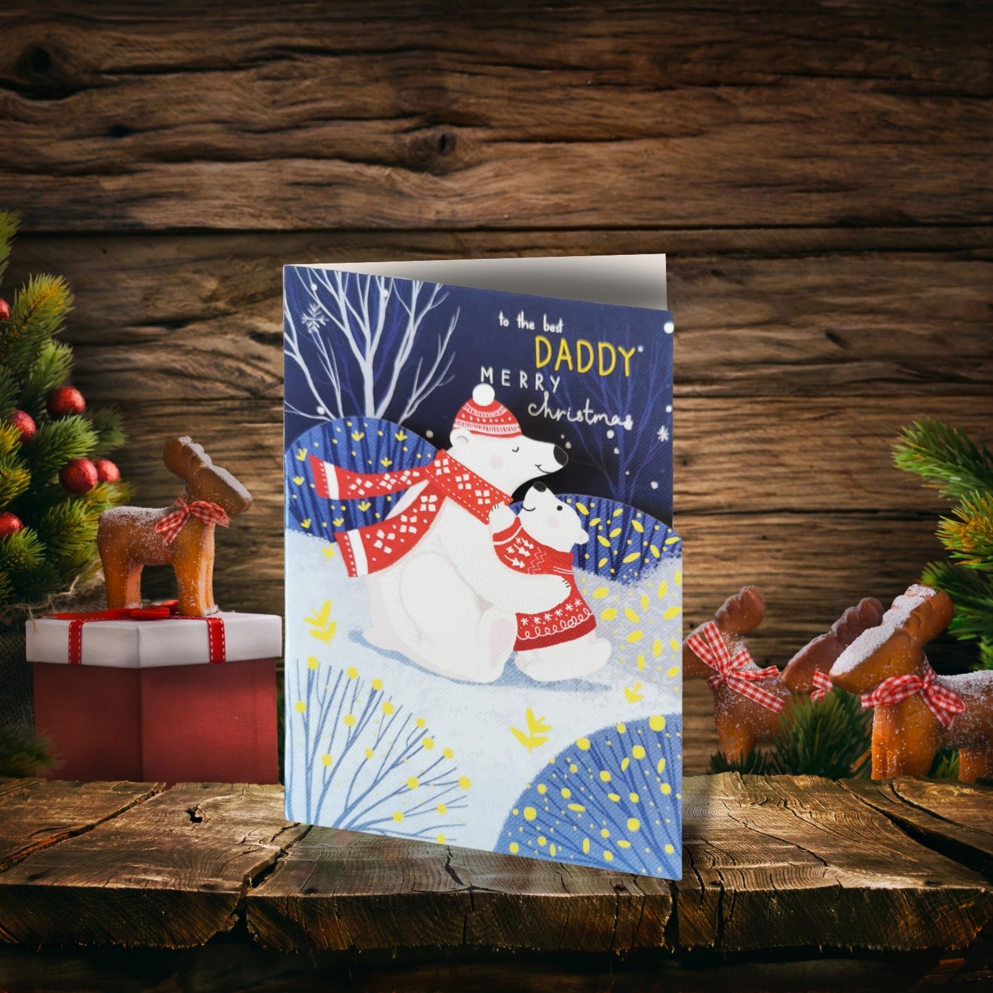 Paper Cut Art To The Best Daddy Laser Cut Christmas Greeting Card