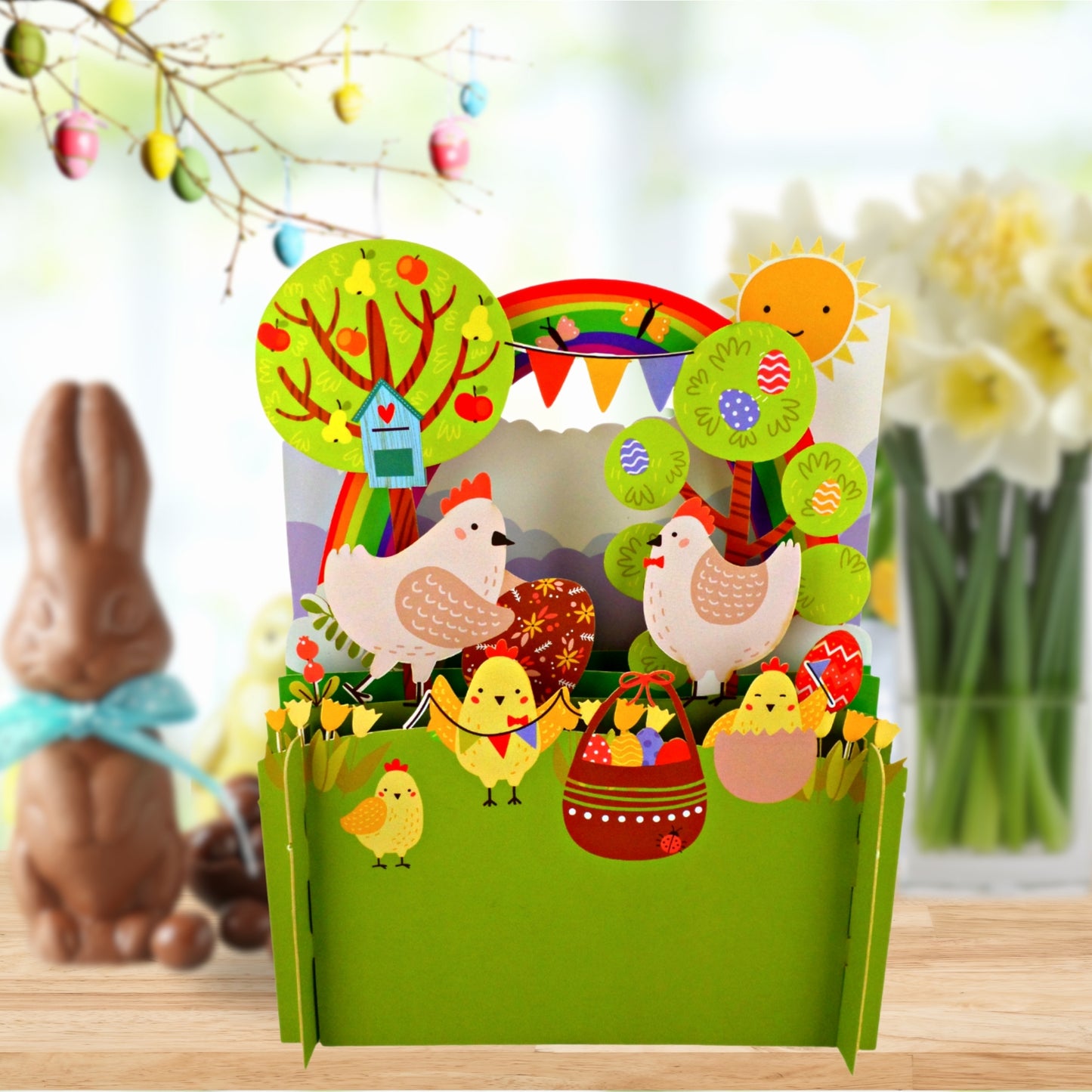 Fun Chick Party Easter Celebration 3D Pop Up Greeting Card