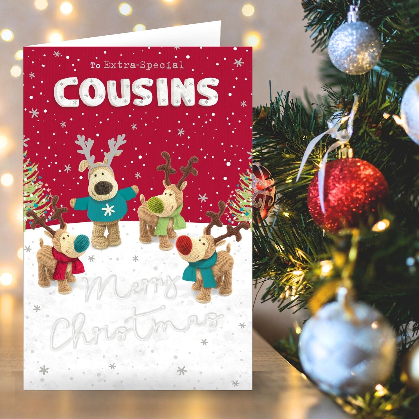 Boofle Extra-Special Cousins Christmas Card Reindeers Cute Xmas Greeting Cards