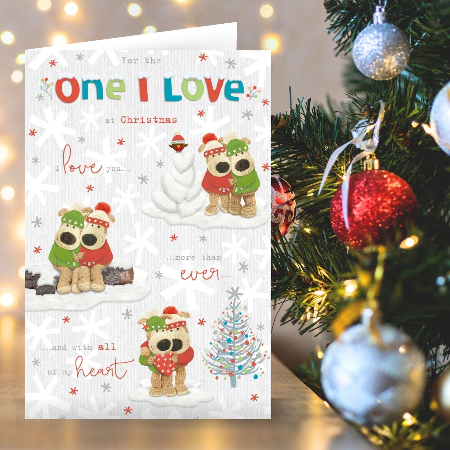 Boofle For The One I Love Christmas Card All My Heart Cute Xmas Greeting Cards
