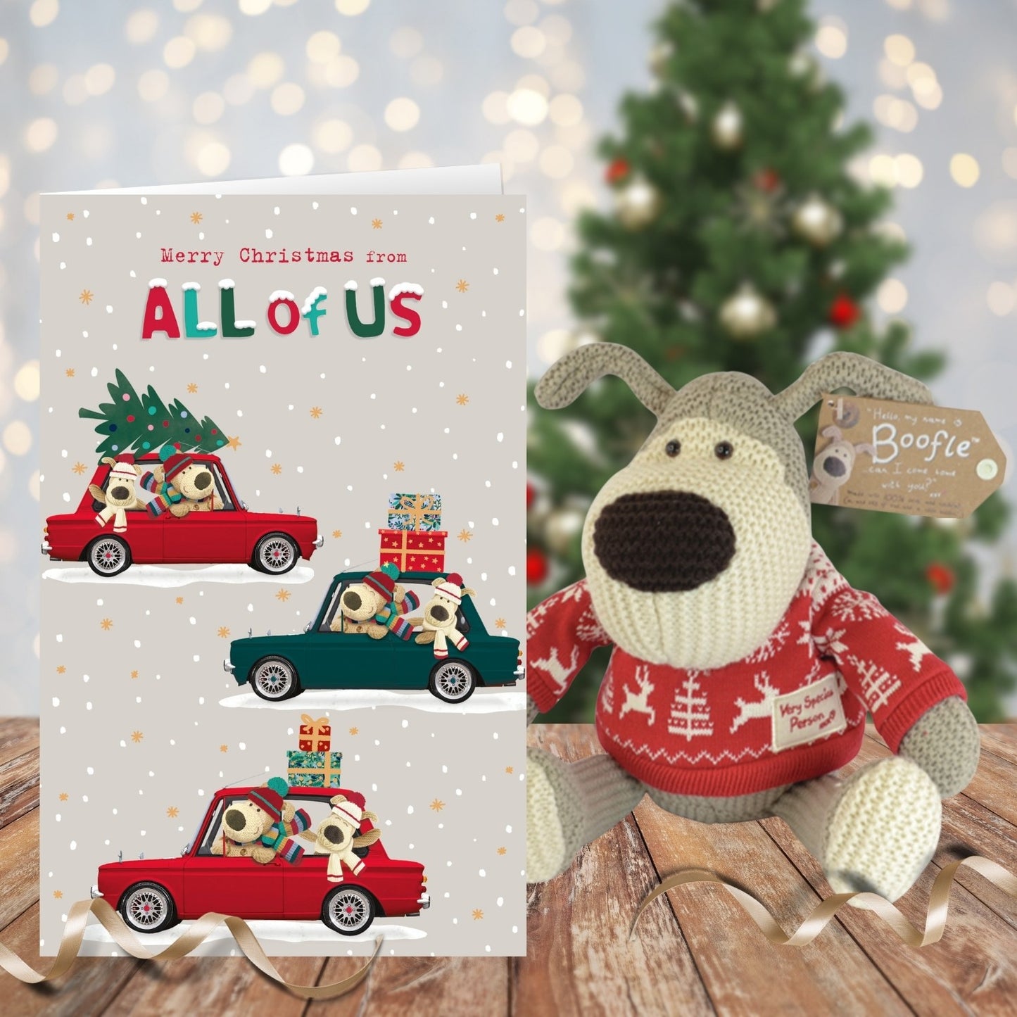 Boofle Merry Christmas From All Of Us Festive Family Christmas Greeting Card