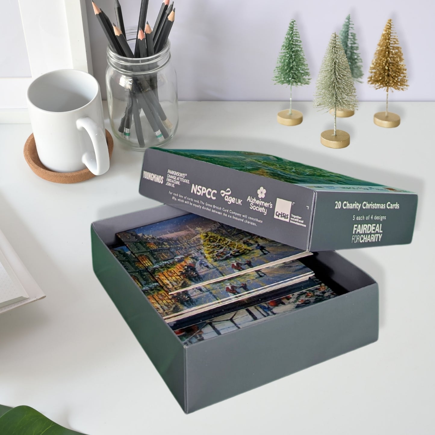 Box Of 20 Fairdeal Magical Winter Wonderland Charity Christmas Cards In 4 Designs