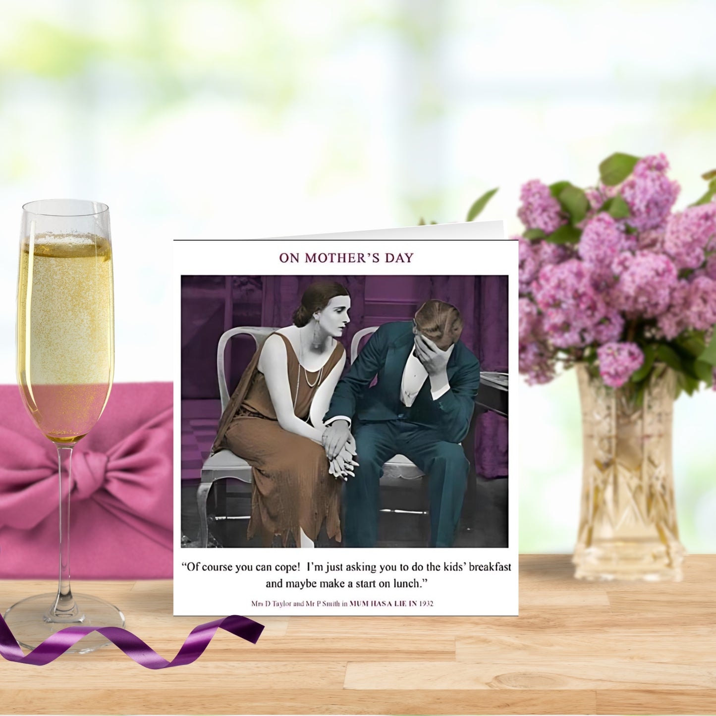 Funny Mum Has A Lie In Mother's Day Greeting Card