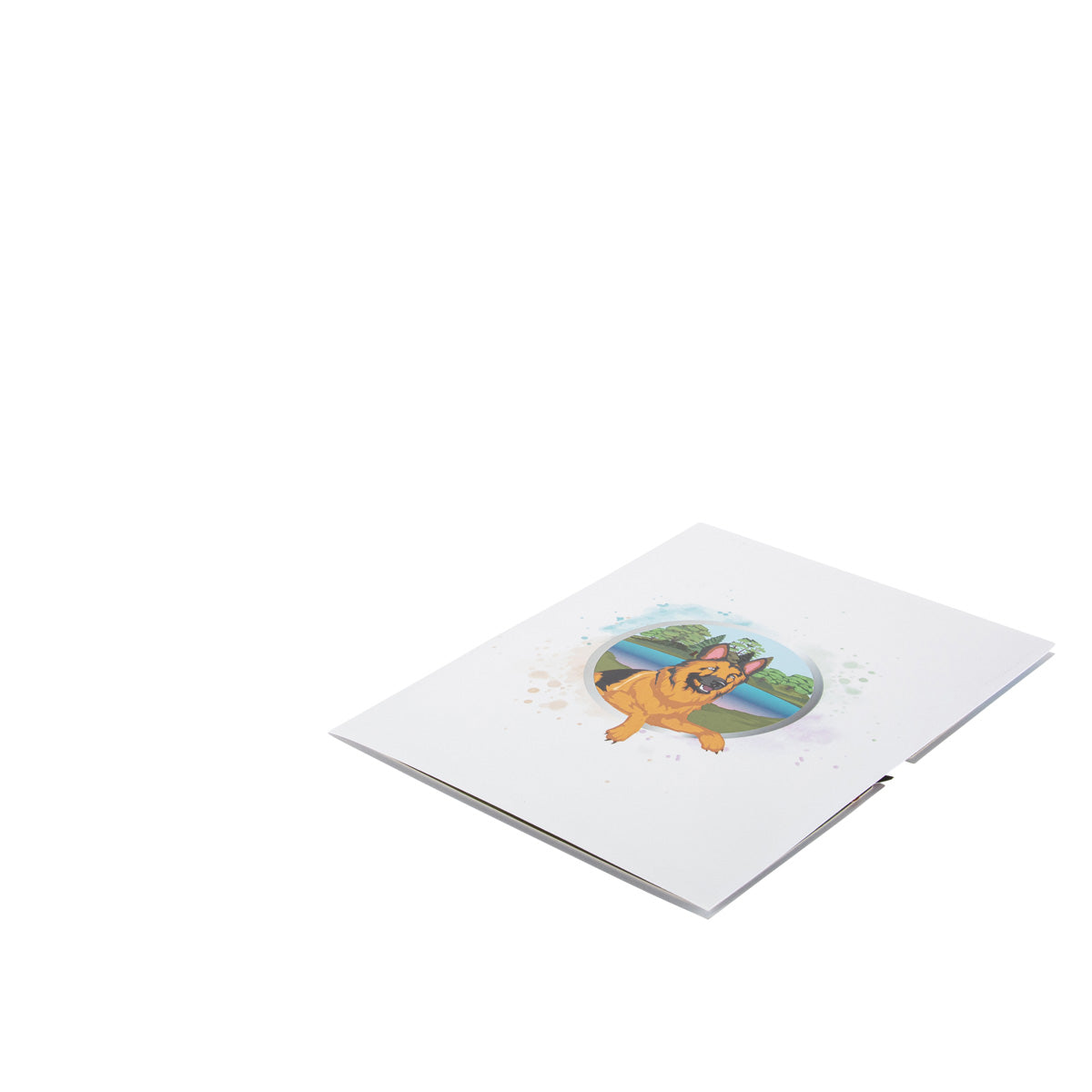 German Shepherd Dog Pop Up Greeting Card