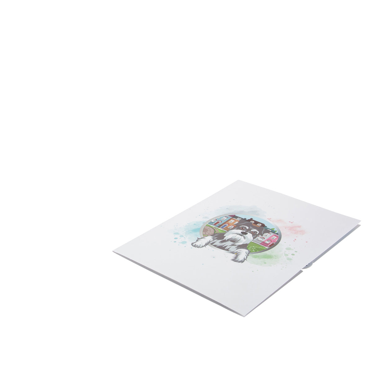 Miniature Schnauzer Dog Pop Up Greeting Card