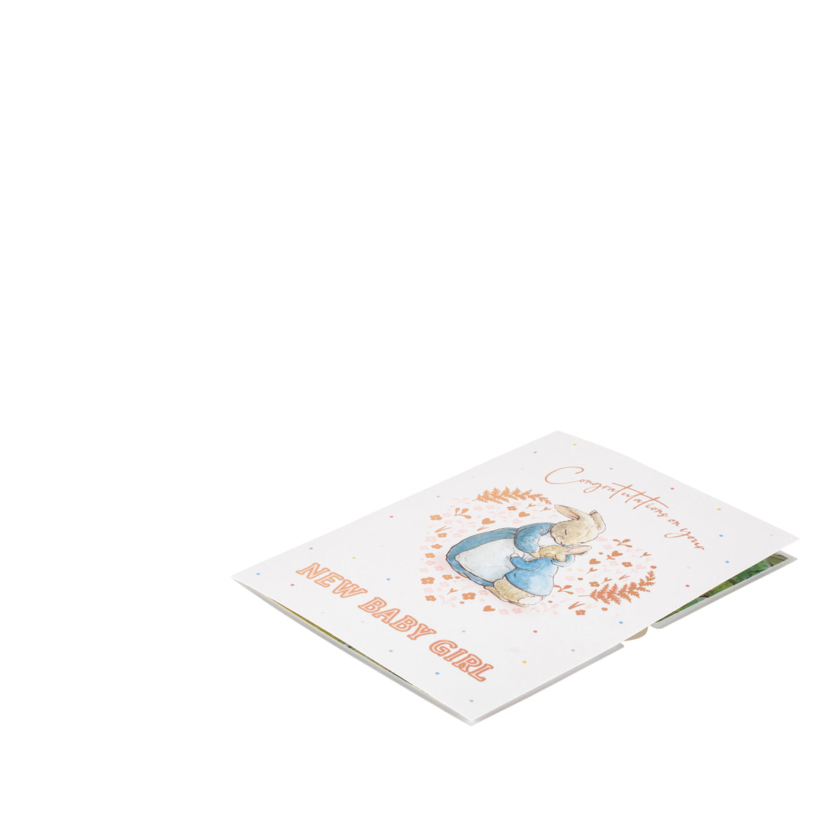 Peter Rabbit New Baby Girl Pop Up Greeting Card