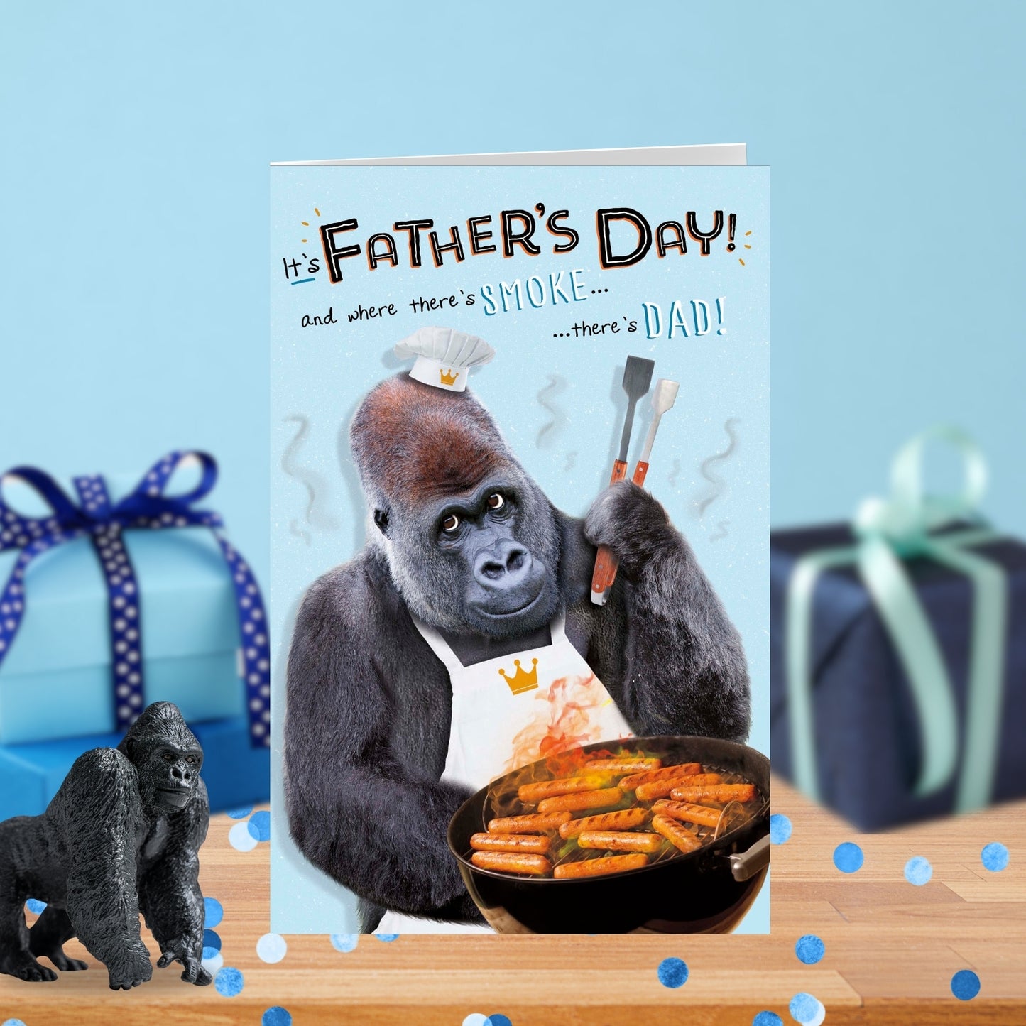 BBQ Smoke There's Dad Funny Pop Out Father's Day Card Greeting