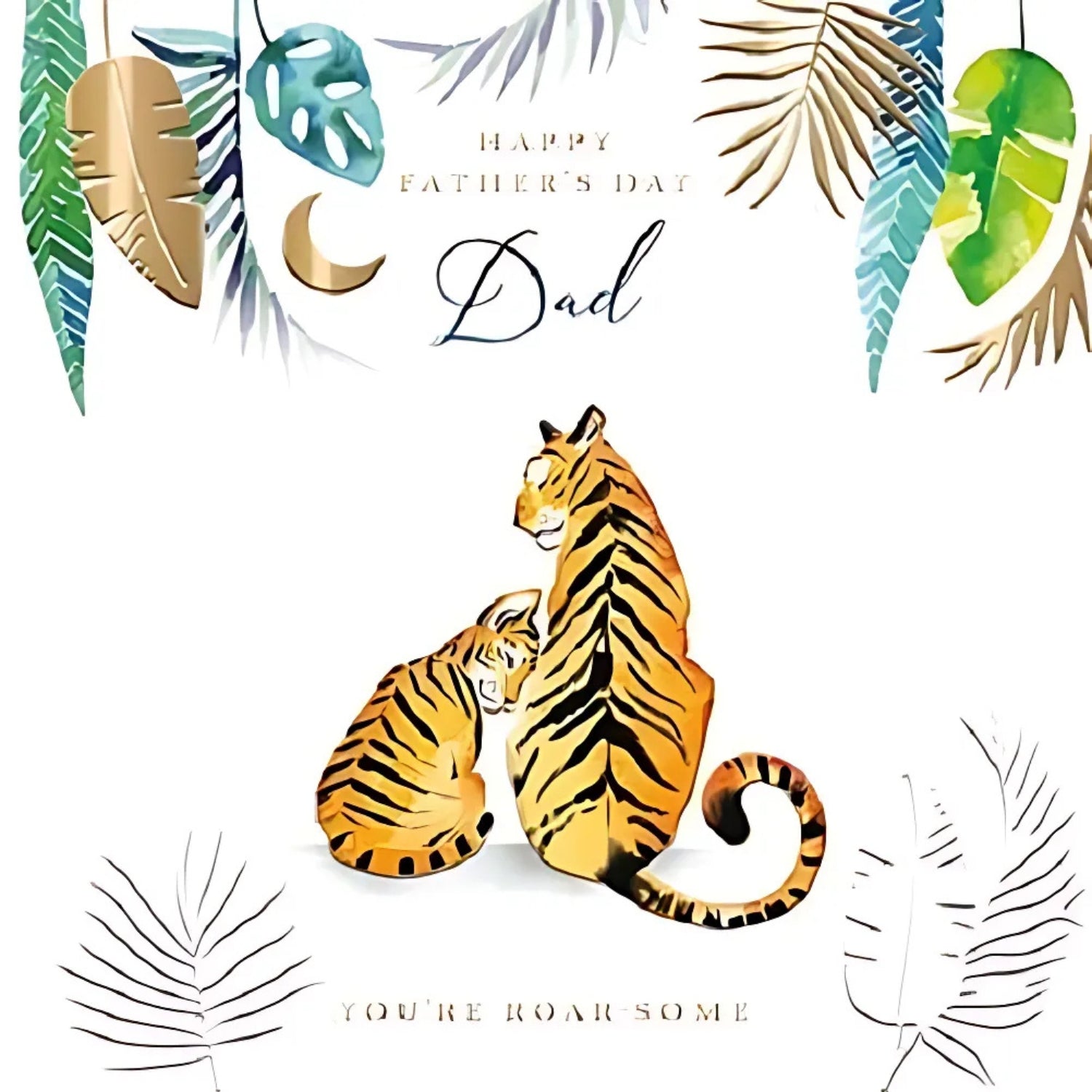 Roar-Some Dad Tiger & Cub Father's Day Card – Love Kate's