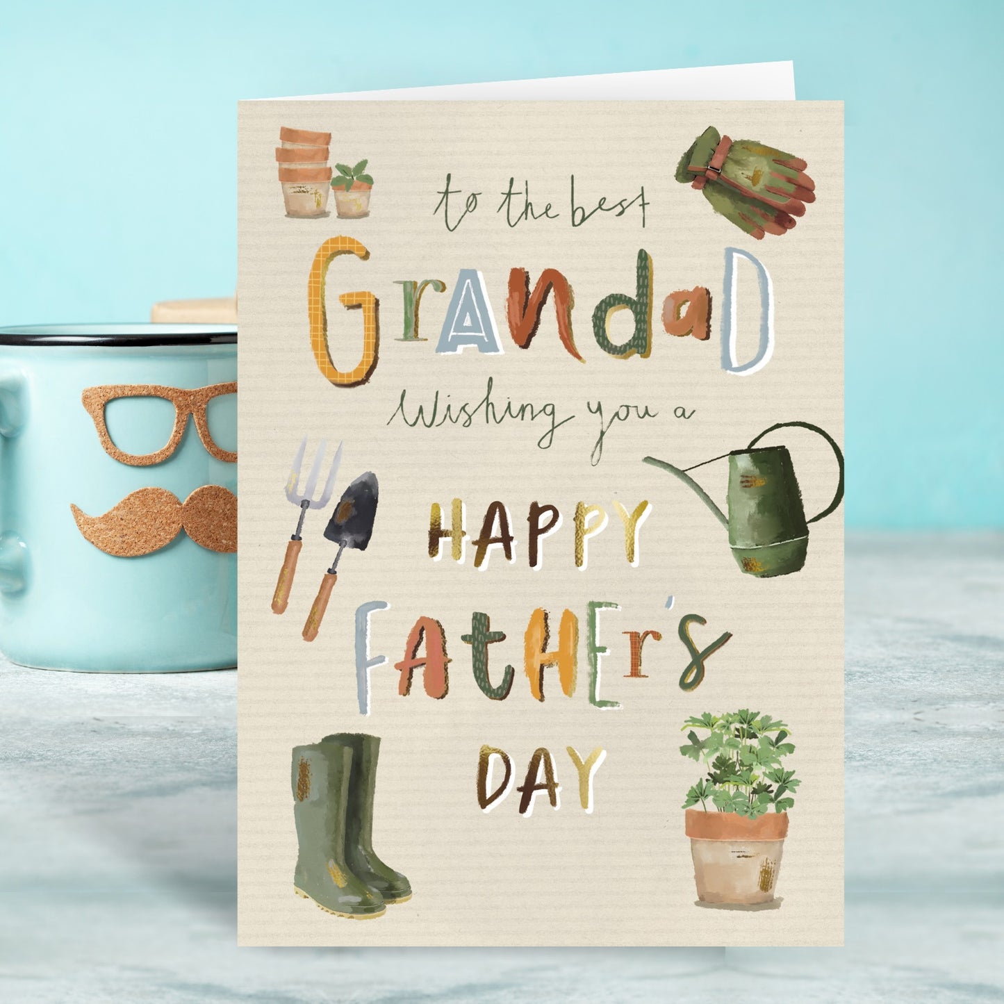 The Best Grandad Gardener Grandad Father's Day Card Contemporary Greeting Card