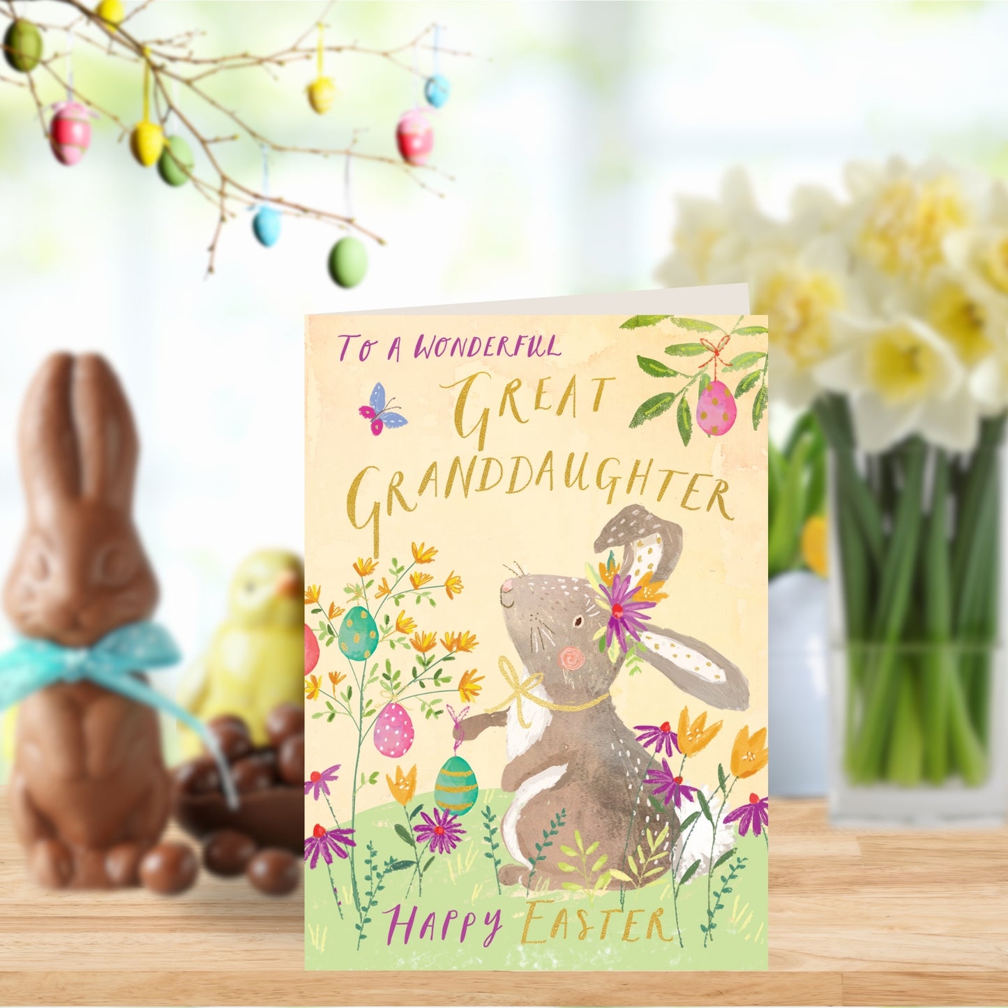 Wonderful Great Granddaughter Happy Easter Card