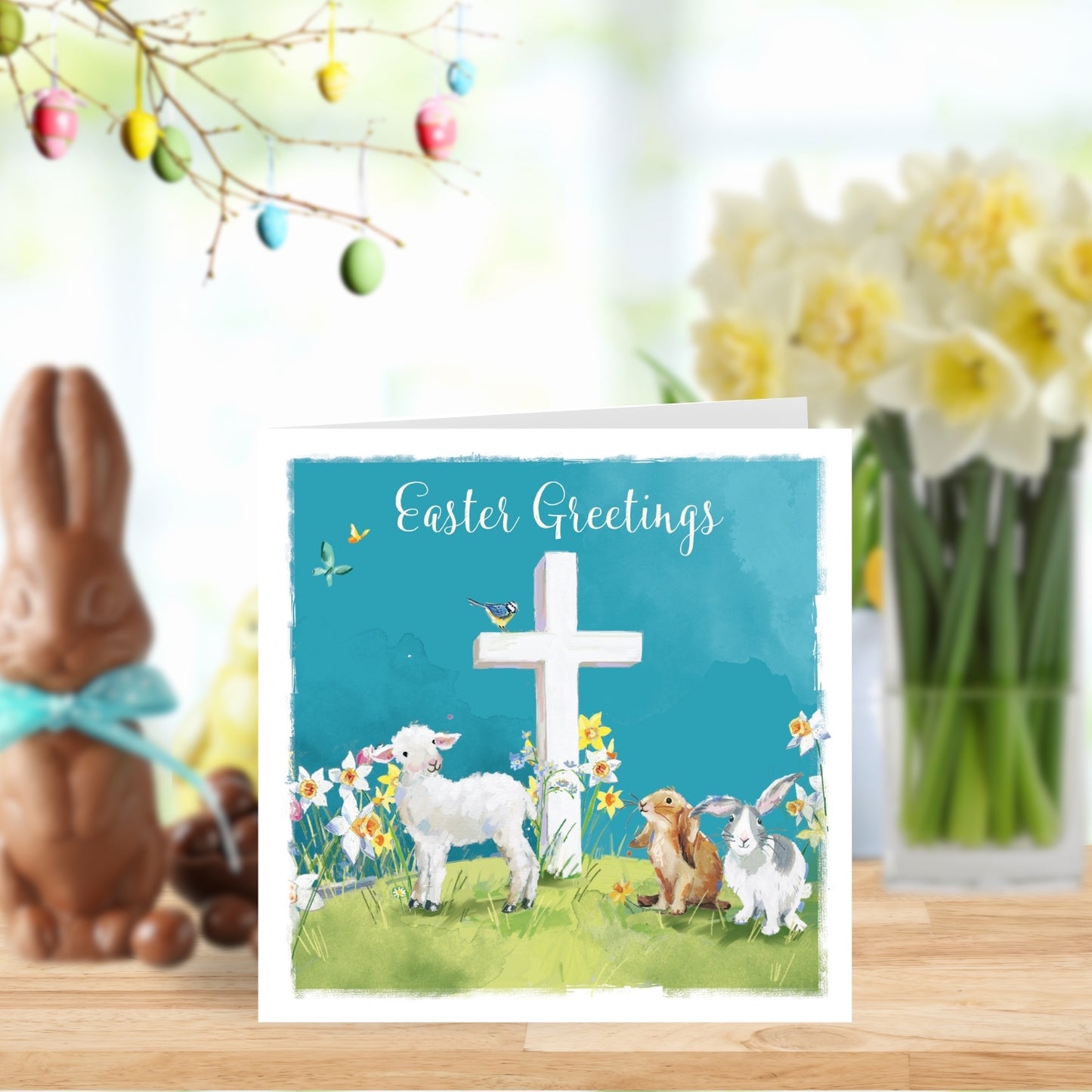 Pack of 5 Easter Cross Spring Easter Cards