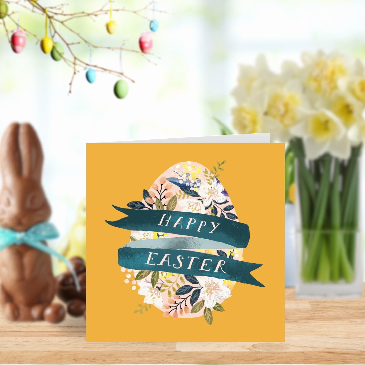 Pack of 5 Easter Egg Happy Easter Cards