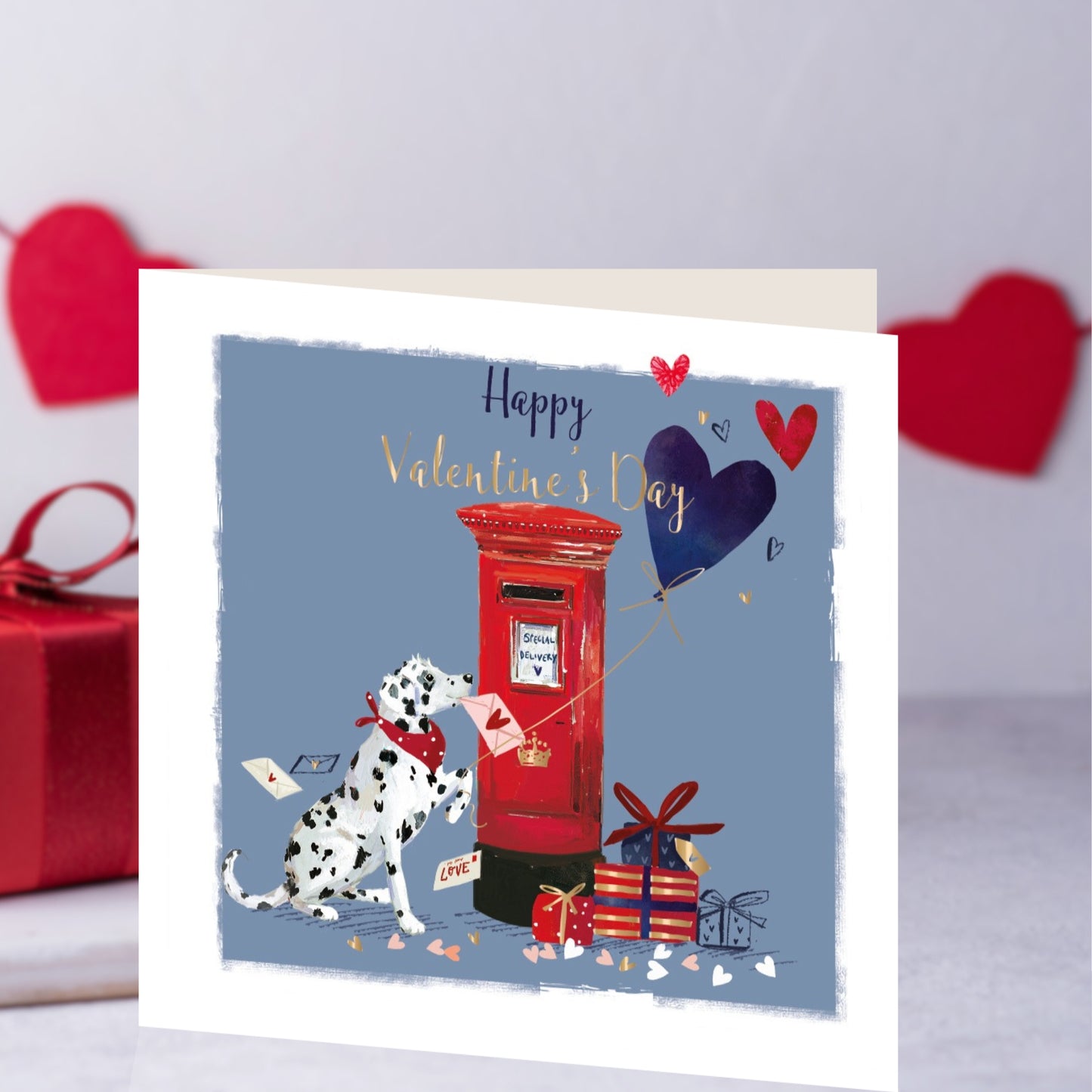 Dalmatian Special Delivery Foiled Valentine's Day Card