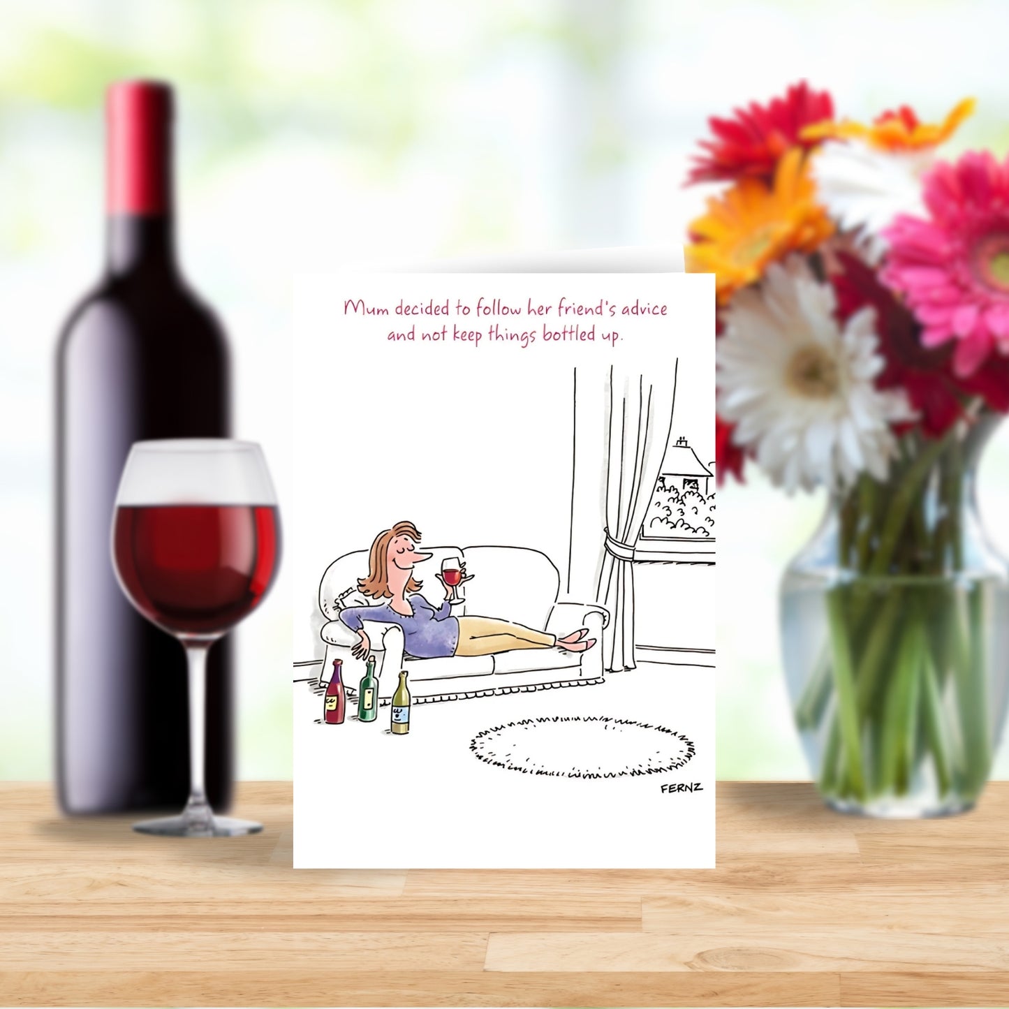 Fernz Funny Bottled Up Mother's Day Humour Greeting Card