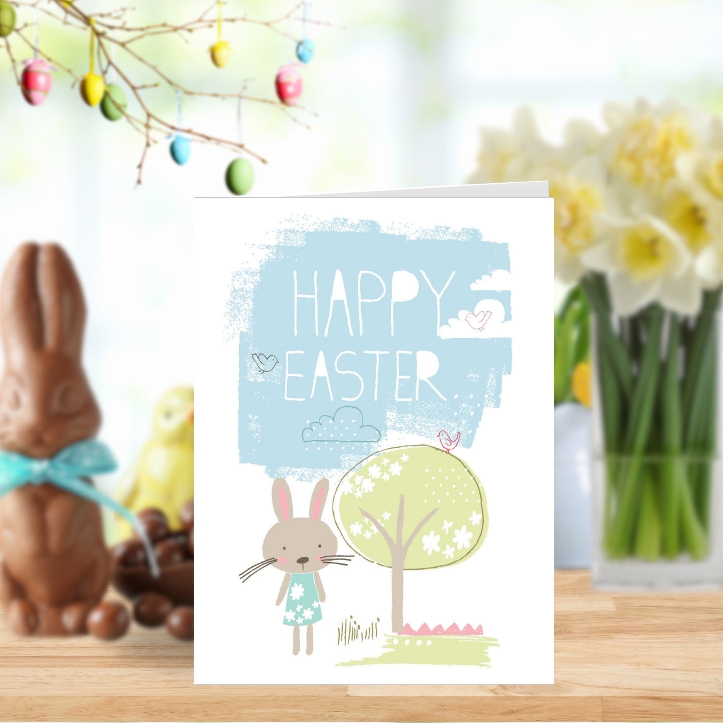 Pack of 6 NSPCC Bunny Charity Easter Greeting Cards In Same The Design
