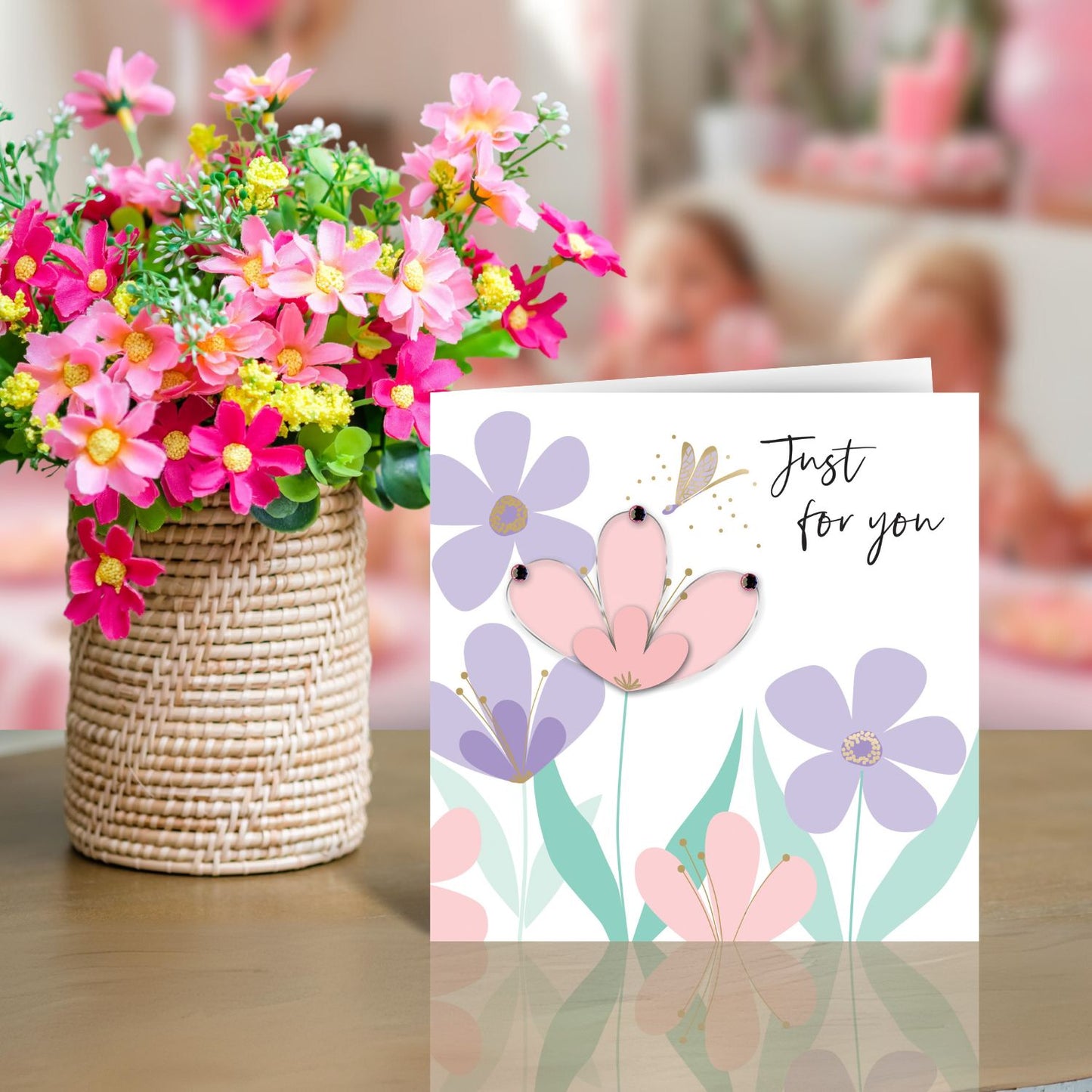Just For You Magical Garden Fun! Birthday Hand-Finished Greeting Card