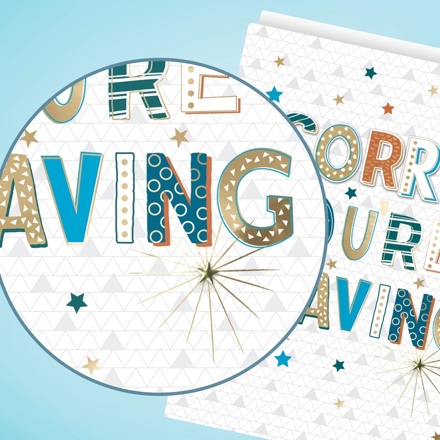 Large Embellished A4 Sorry You're Leaving Greeting Card Best Of Luck