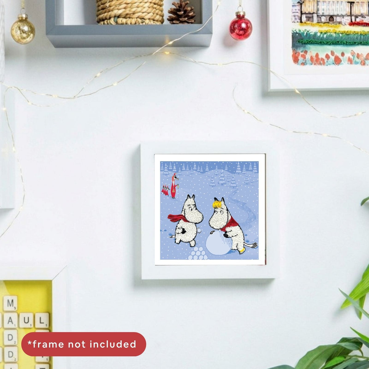 Moomin Quilling Christmas Card Snow Fun Quilled Art Hand-Finished Design