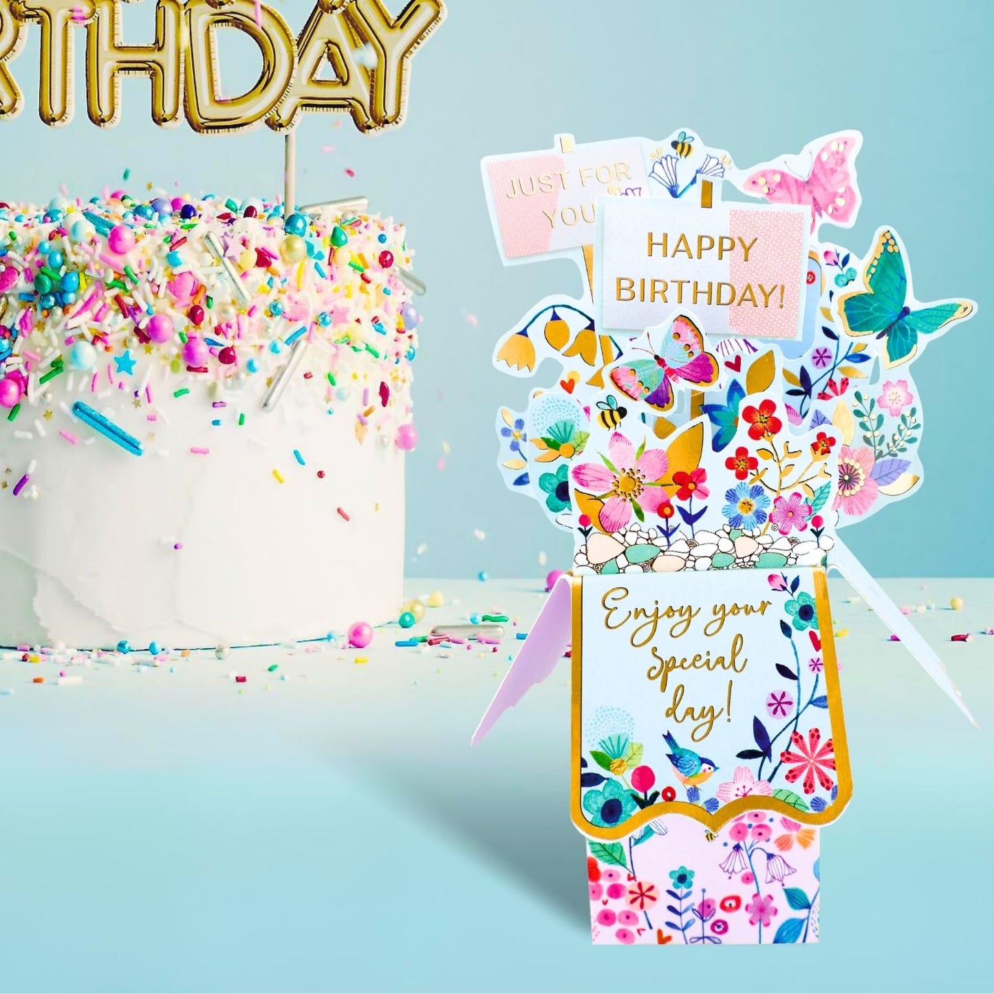 Clever Cube Enjoy Your Special Day Magic Garden Birthday Pop Up Greeting Card