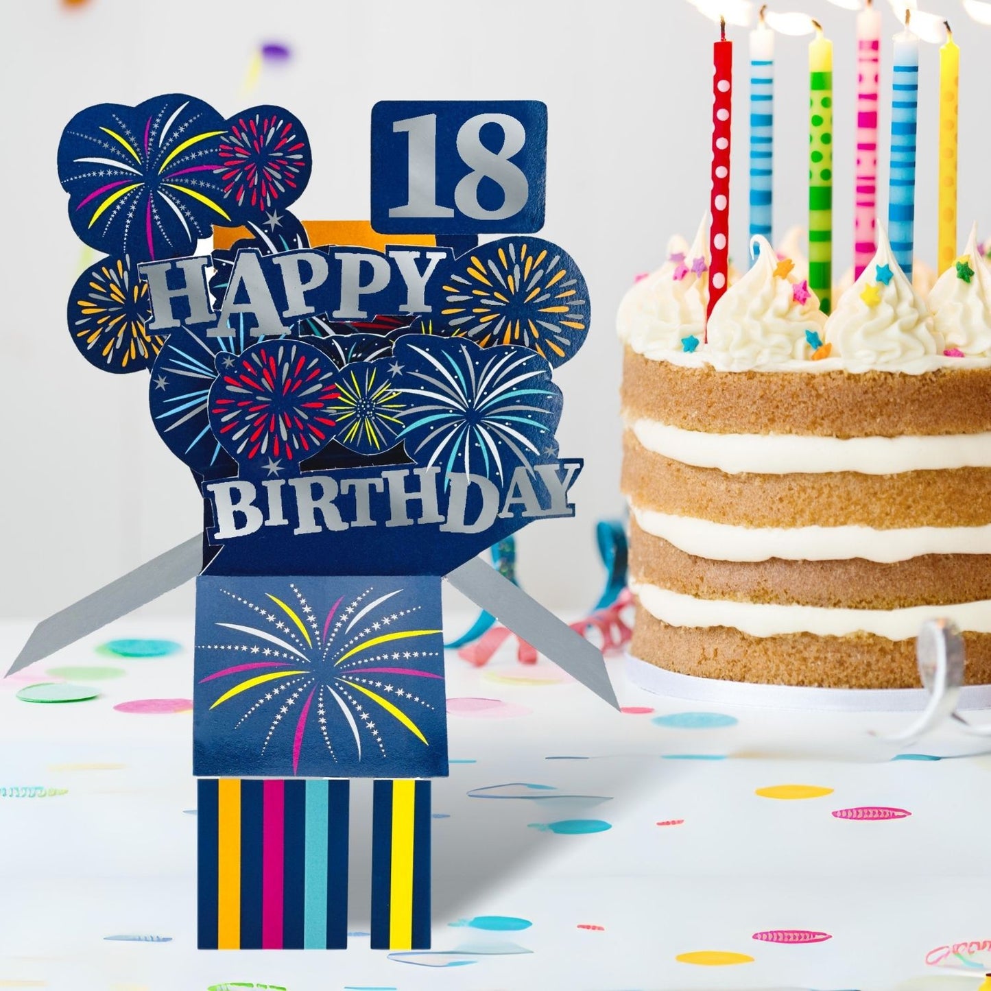 Clever Cube 18th Birthday For Him Boom-Tastic Fun! Birthday Pop Up Greeting Card
