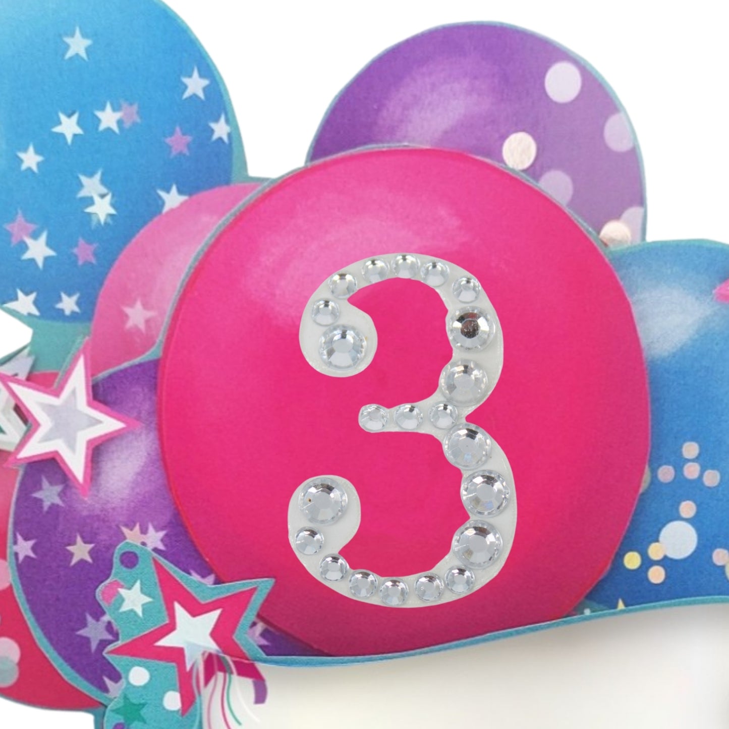 Age 3 Diamante Numbers For Birthday Clever Cubes