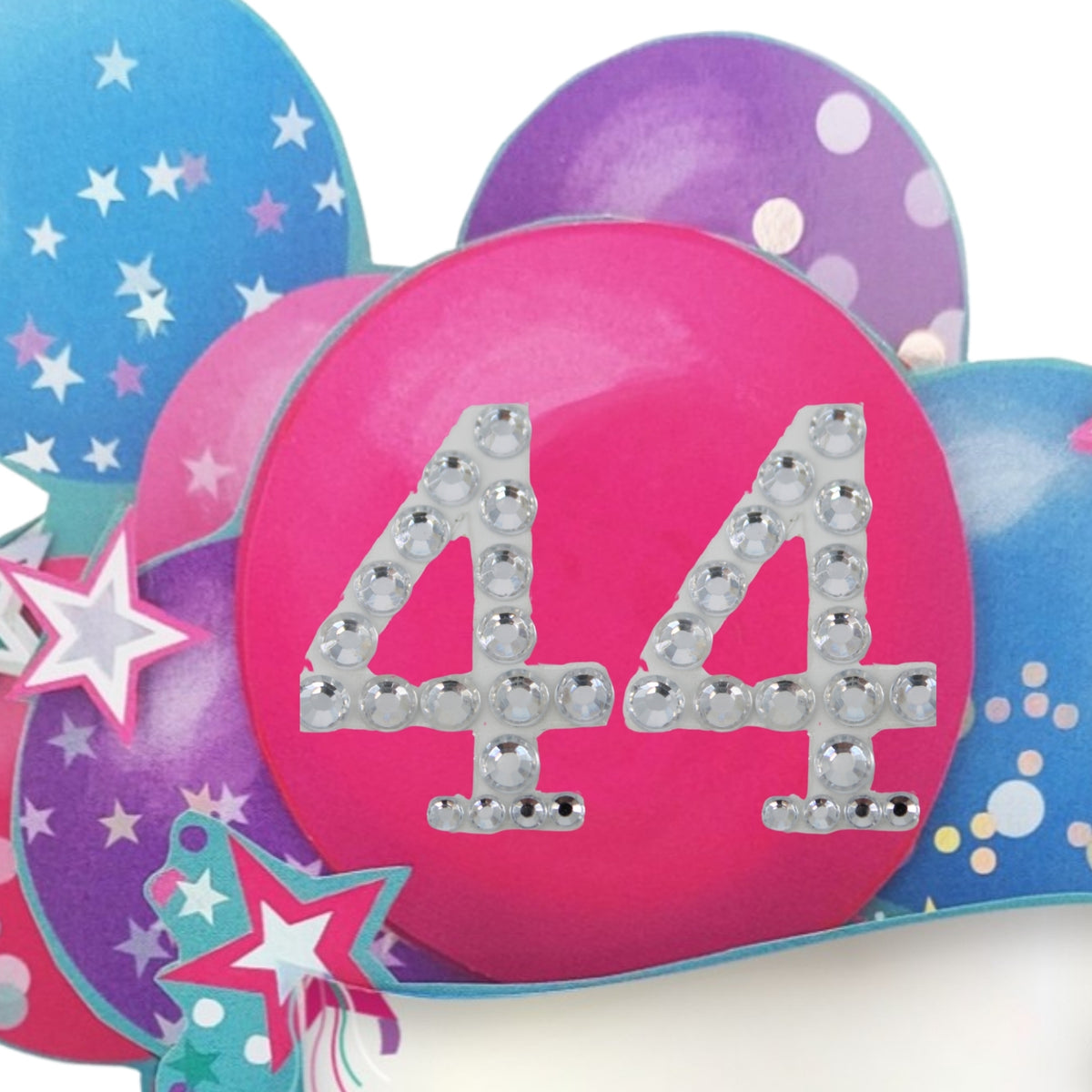 Age 44 Diamante Numbers For Birthday Clever Cubes