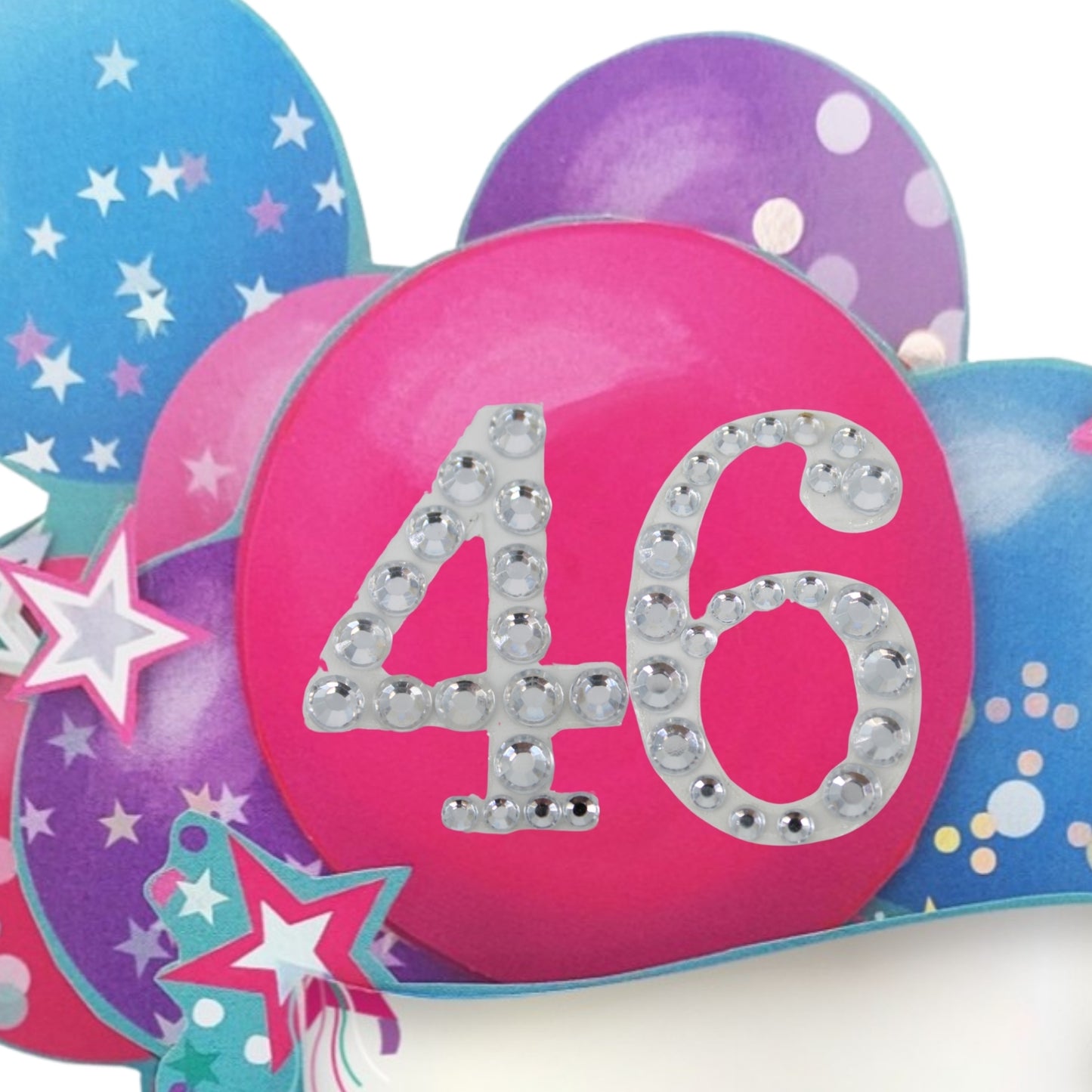 Age 46 Diamante Numbers For Birthday Clever Cubes