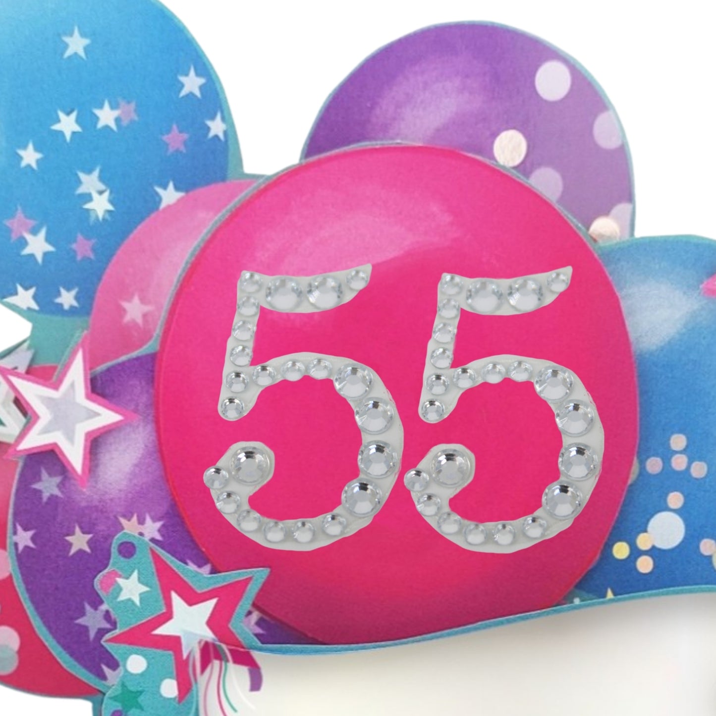 Age 55 Diamante Numbers For Birthday Clever Cubes