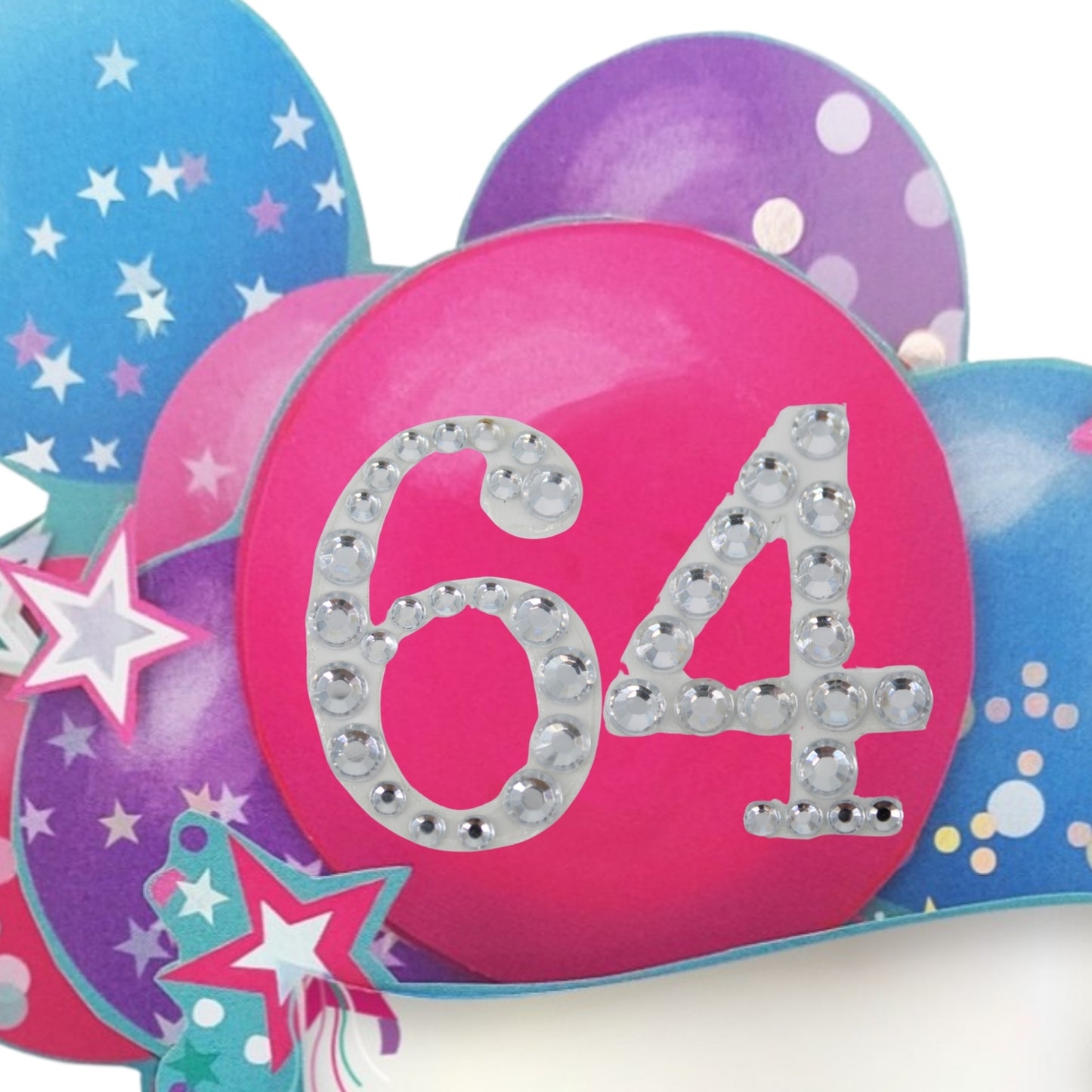 Age 64 Diamante Numbers For Birthday Clever Cubes